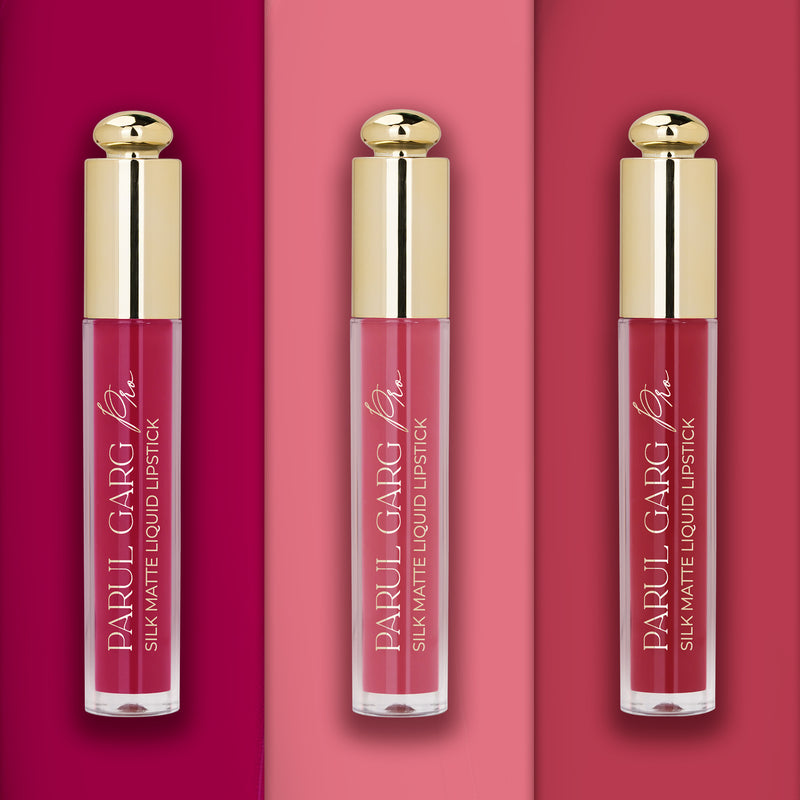 Pink Perfection Trio | 3 Full-Size Silk Matte Liquid Lipsticks | Long-Lasting & No Transfer