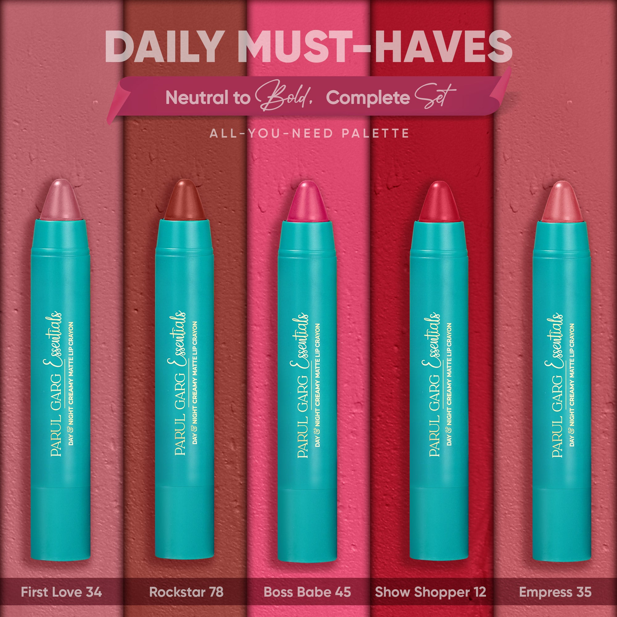 Daily Must-Haves: Pack-of-Five Creamy Matte Lip Crayons