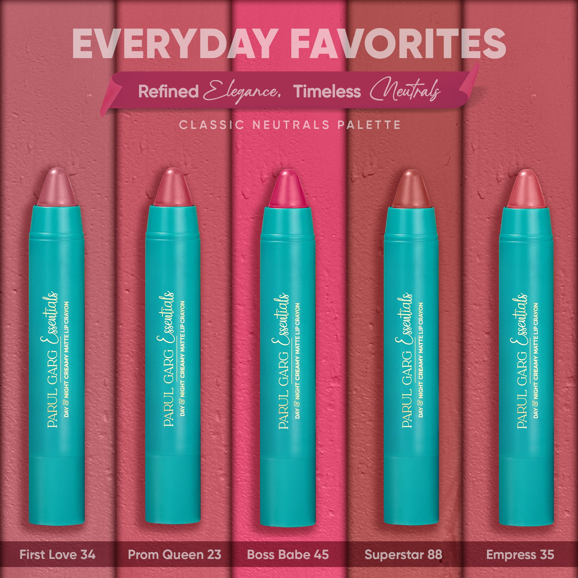 Everyday Favorites: Pack-of-Five Creamy Matte Lip Crayons