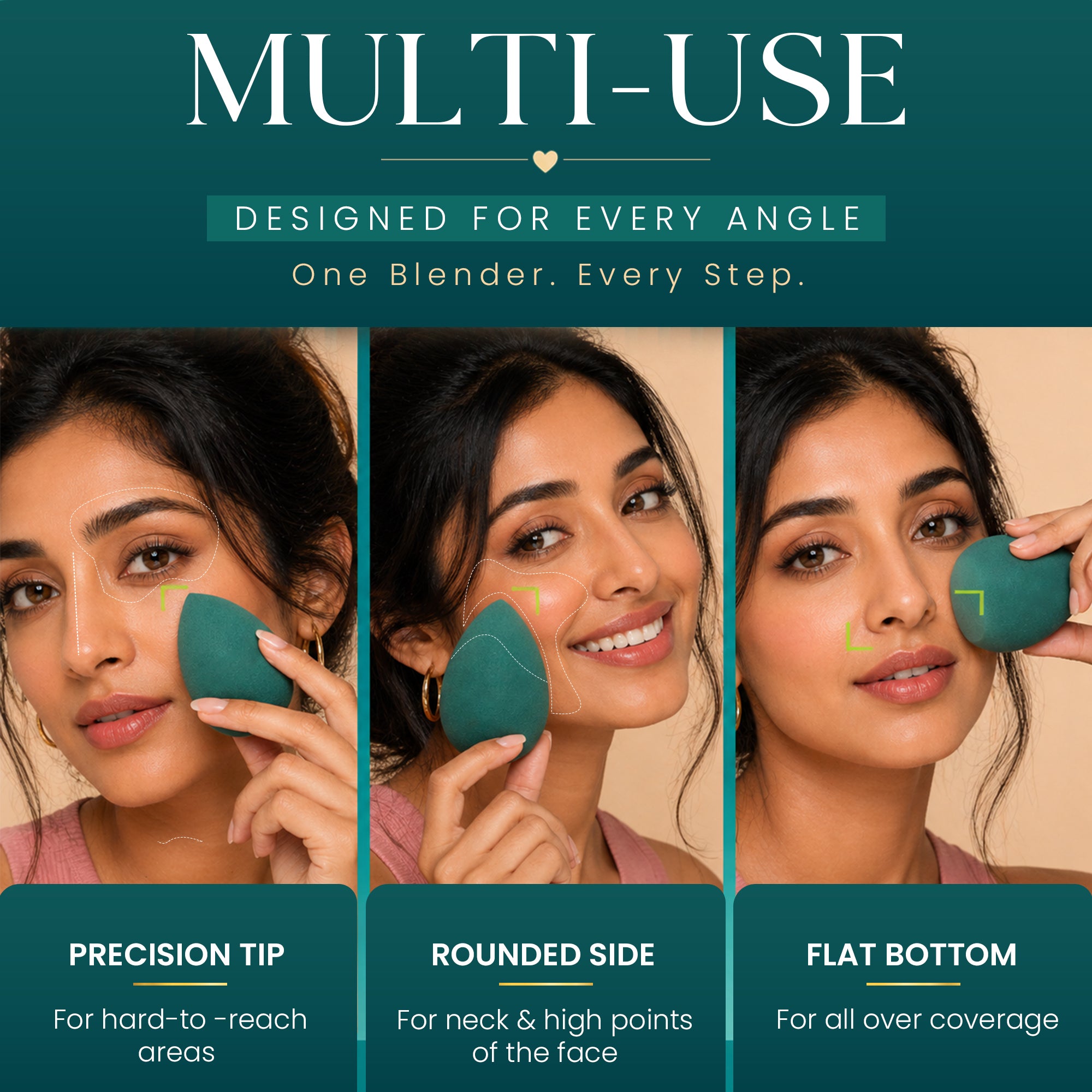 PARIÉ Soft Blend Beauty Blender | Pro Finish Makeup Sponge for Flawless Blending