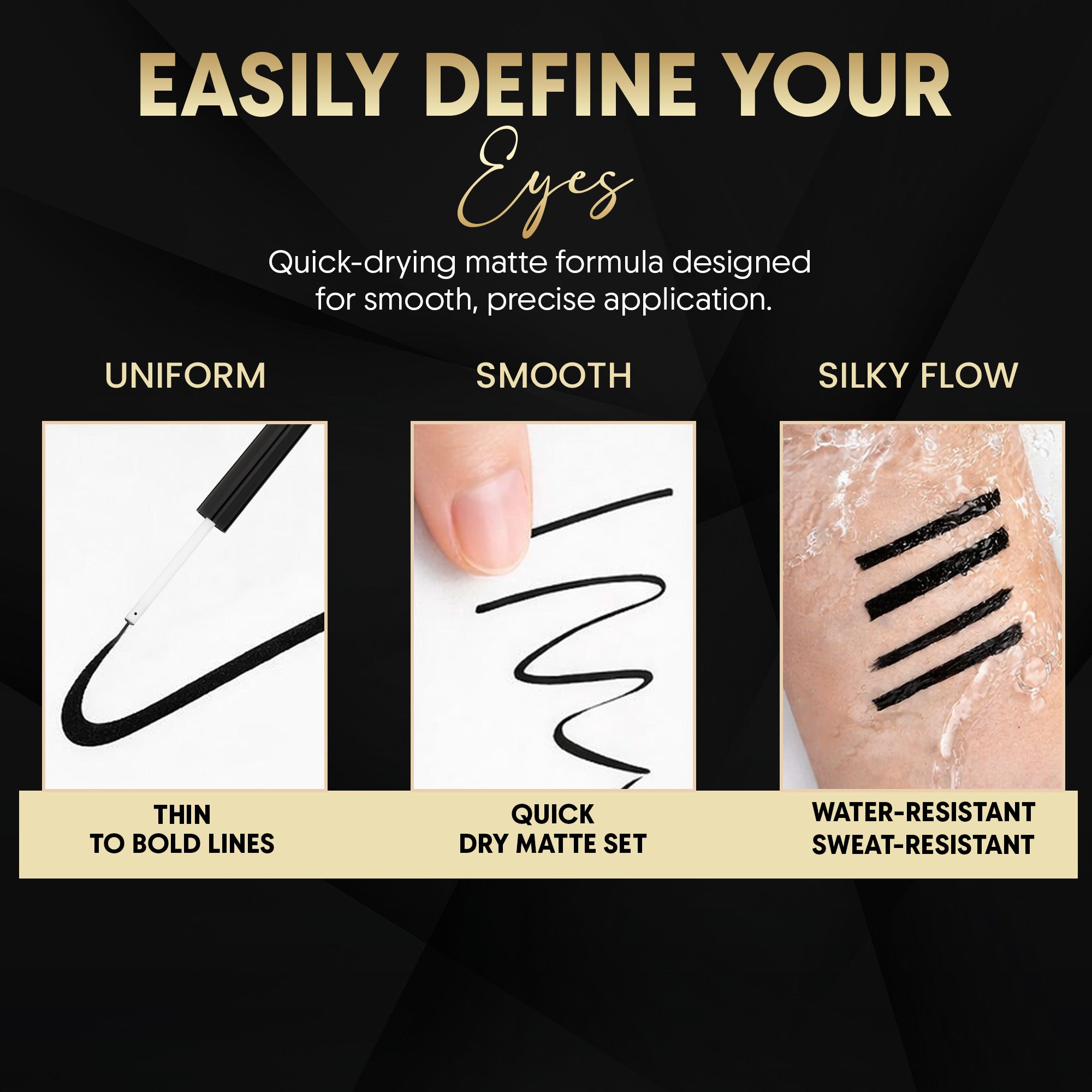 Ultra-Define Matte Eyeliner - Black