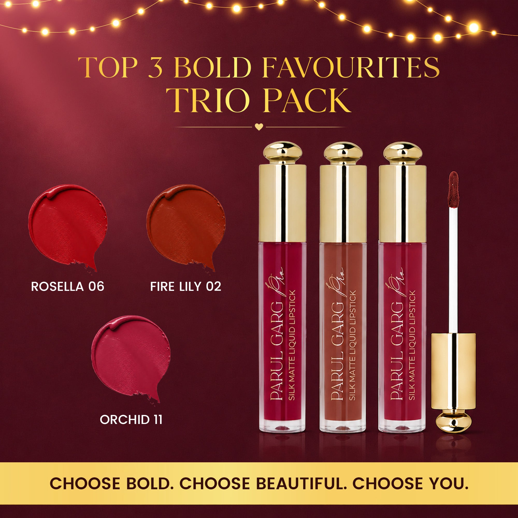 The Signature Trio of Bold Statement Lipsticks
