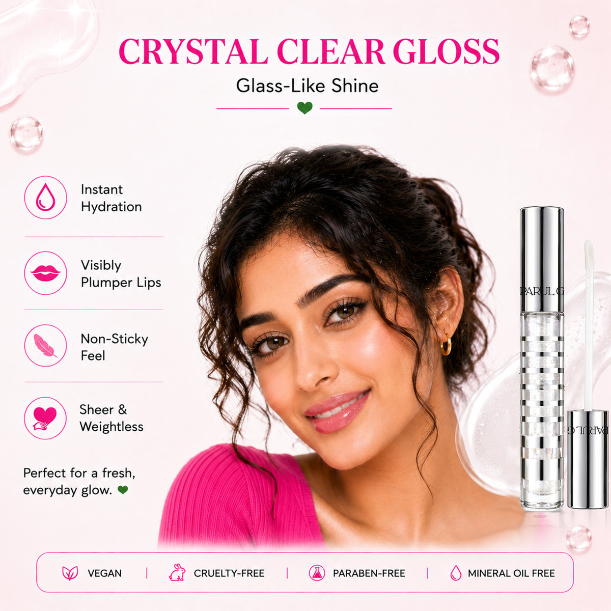 Gloss Cristalé Duo - Shade Comparison | Clear vs Diamond | Parul Garg Beauty