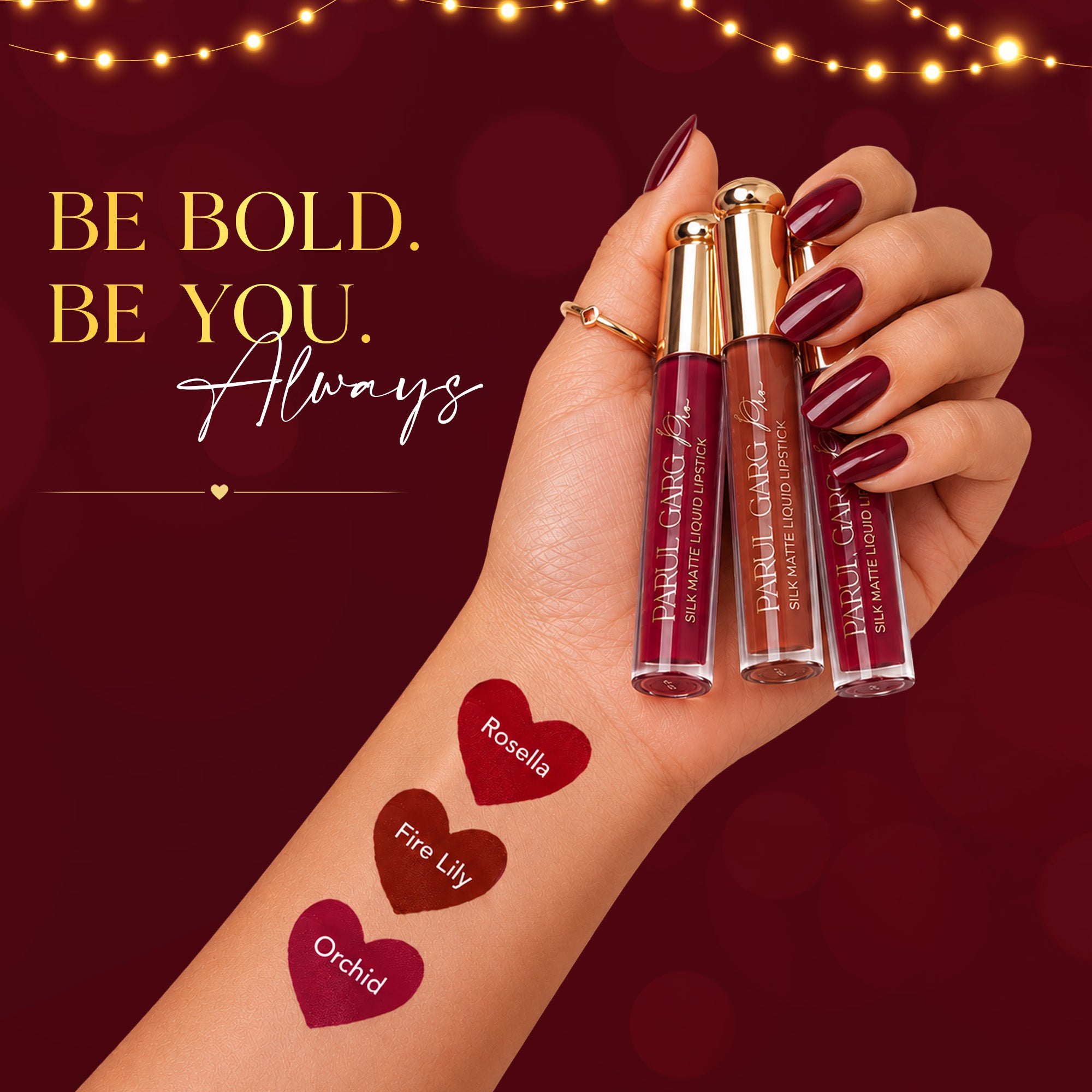 Signature Bold Lipstick Trio - Product Detail | Parul Garg Beauty