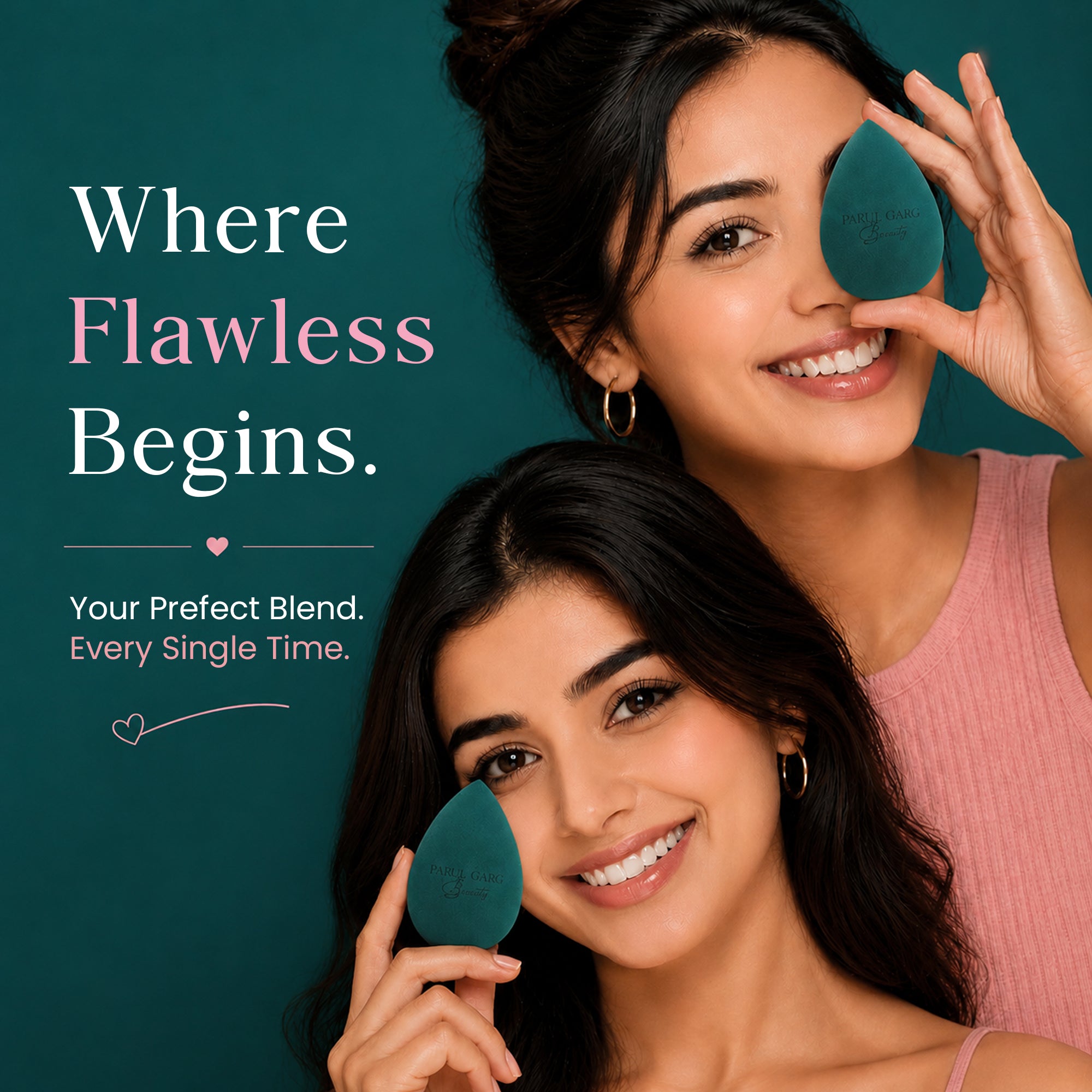 PARIÉ Soft Blend Beauty Blender | Pro Finish Makeup Sponge for Flawless Blending