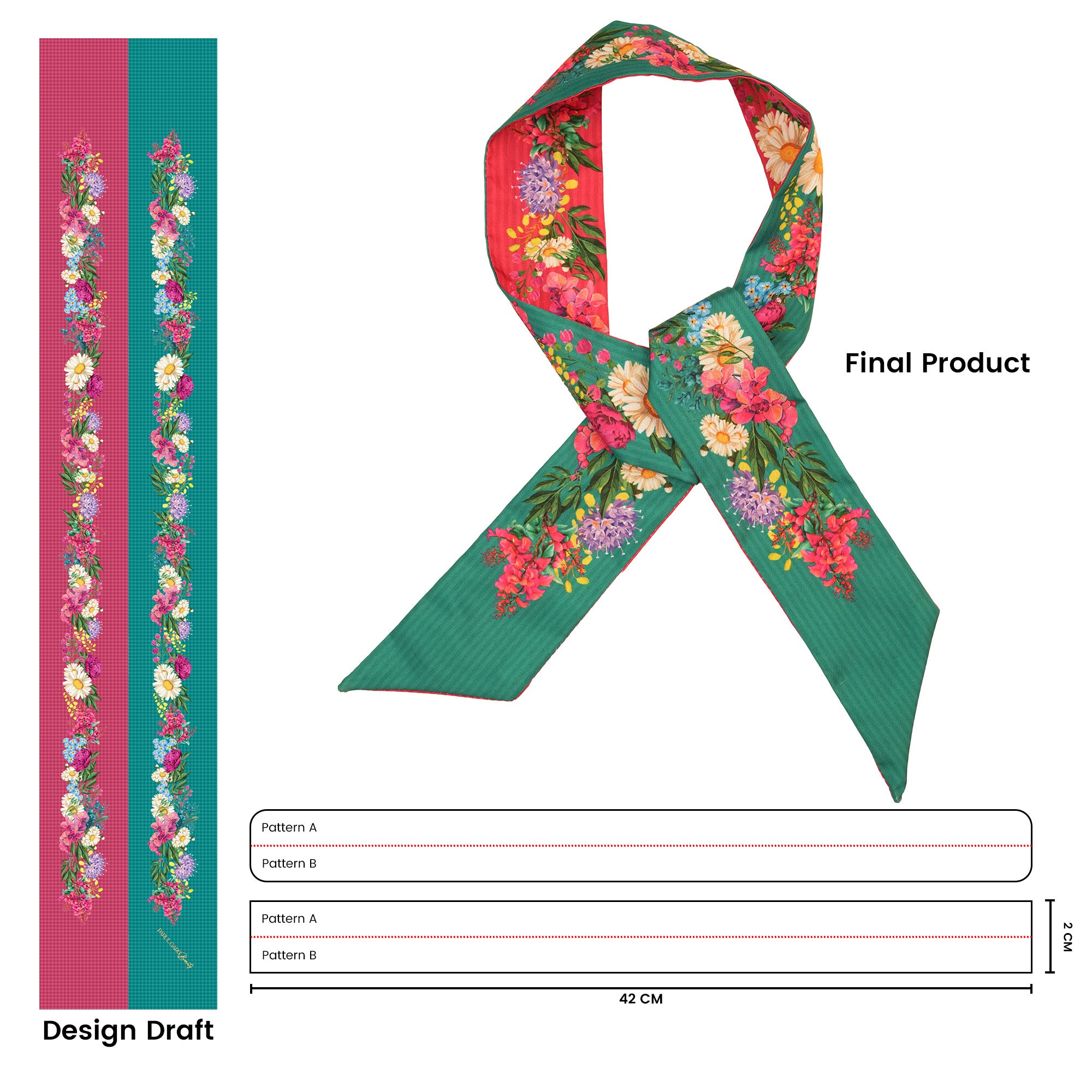 Petal Twirl Twilly Scarf