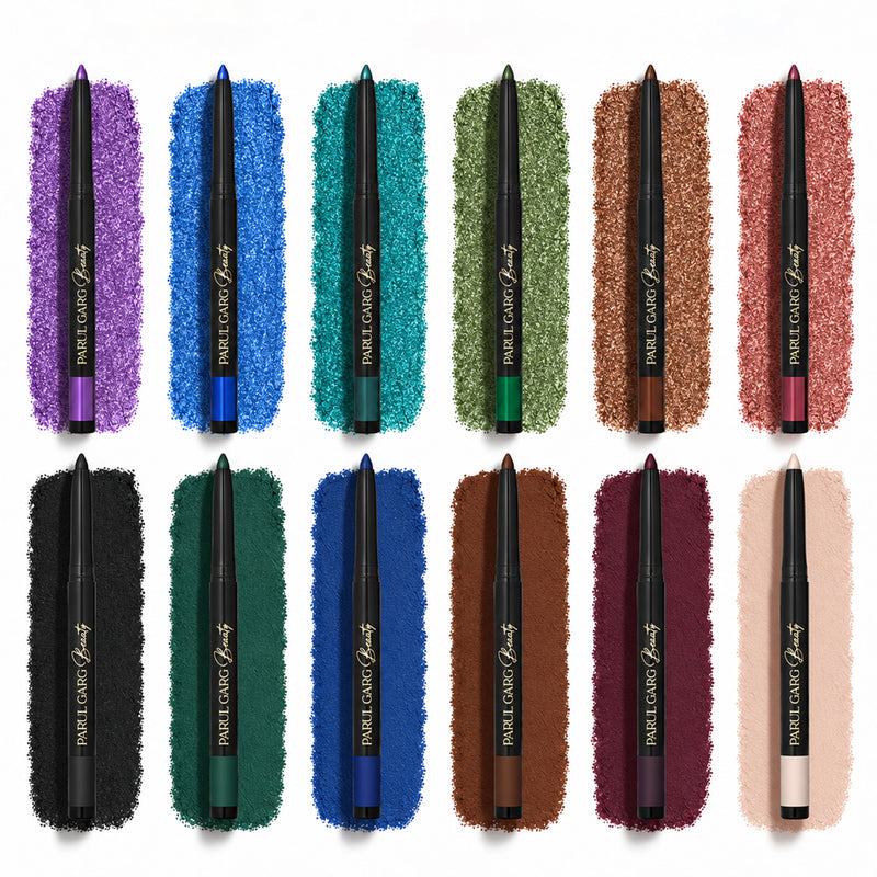 Bold Define Kajal Vault | 12 Shades: 6 Matte + 6 Shimmer | Pack of 12
