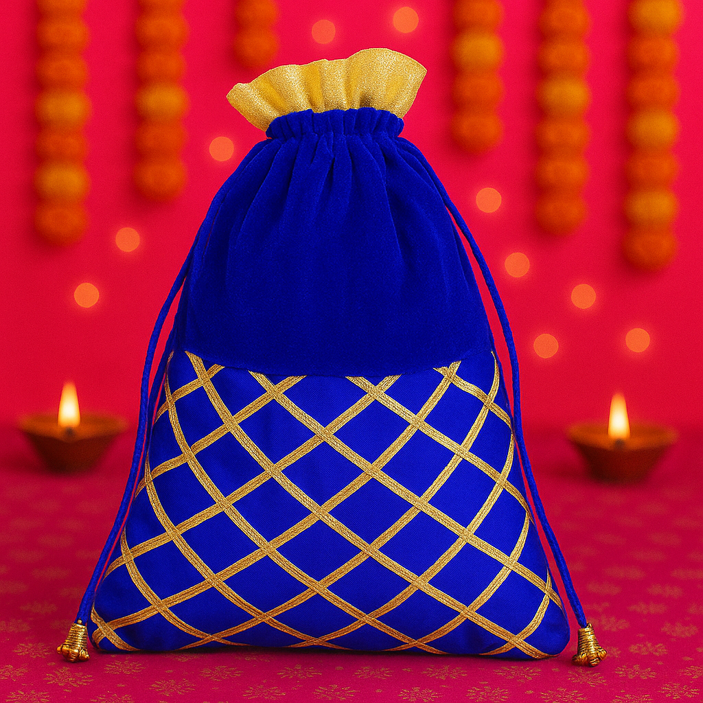 Festive Gifting Potli – Blue