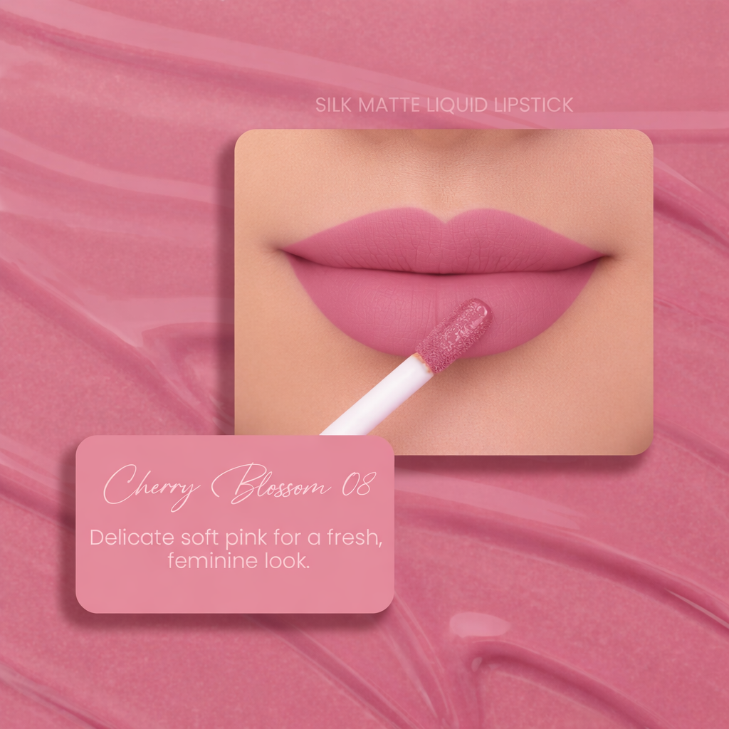 Cherry Blossom 08: Silk Matte Liquid Lipstick