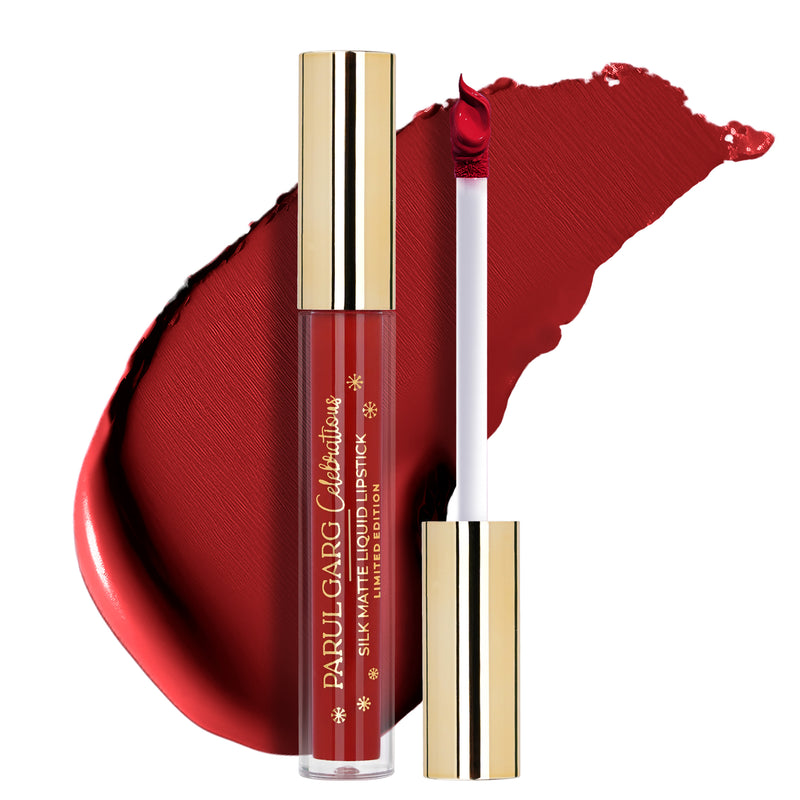 Merry 24 Limited Edition Silk Matte Liquid Lipstick | Festive Makeup | Parul Garg Beauty