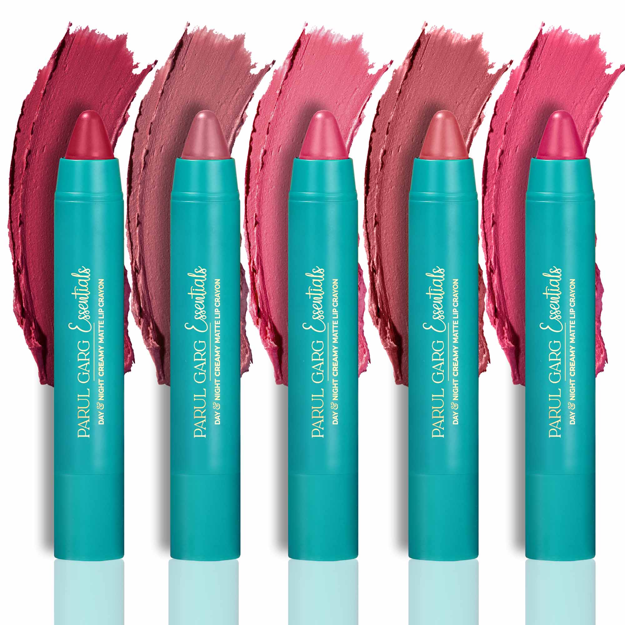 Dusky Elegance: Pack-of-Five Creamy Matte Lip Crayons