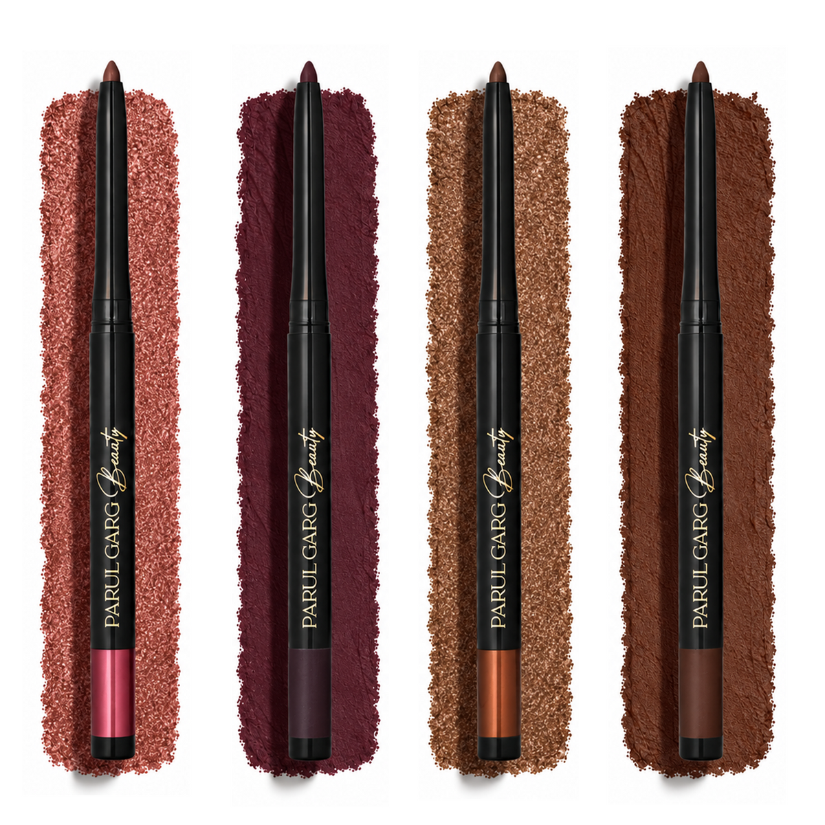 Bold Define Earthy Elegance Kajal Set | Brown, Burgundy & Copper | Matte & Shimmer | Pack of 4