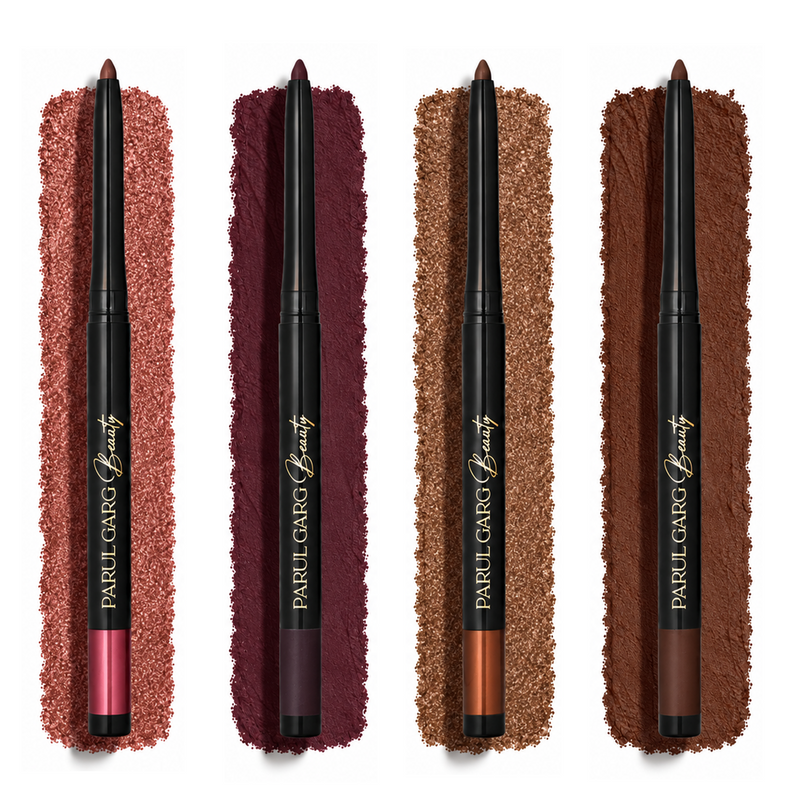 Bold Define Earthy Elegance Kajal Set | Brown, Burgundy & Copper | Matte & Shimmer | Pack of 4