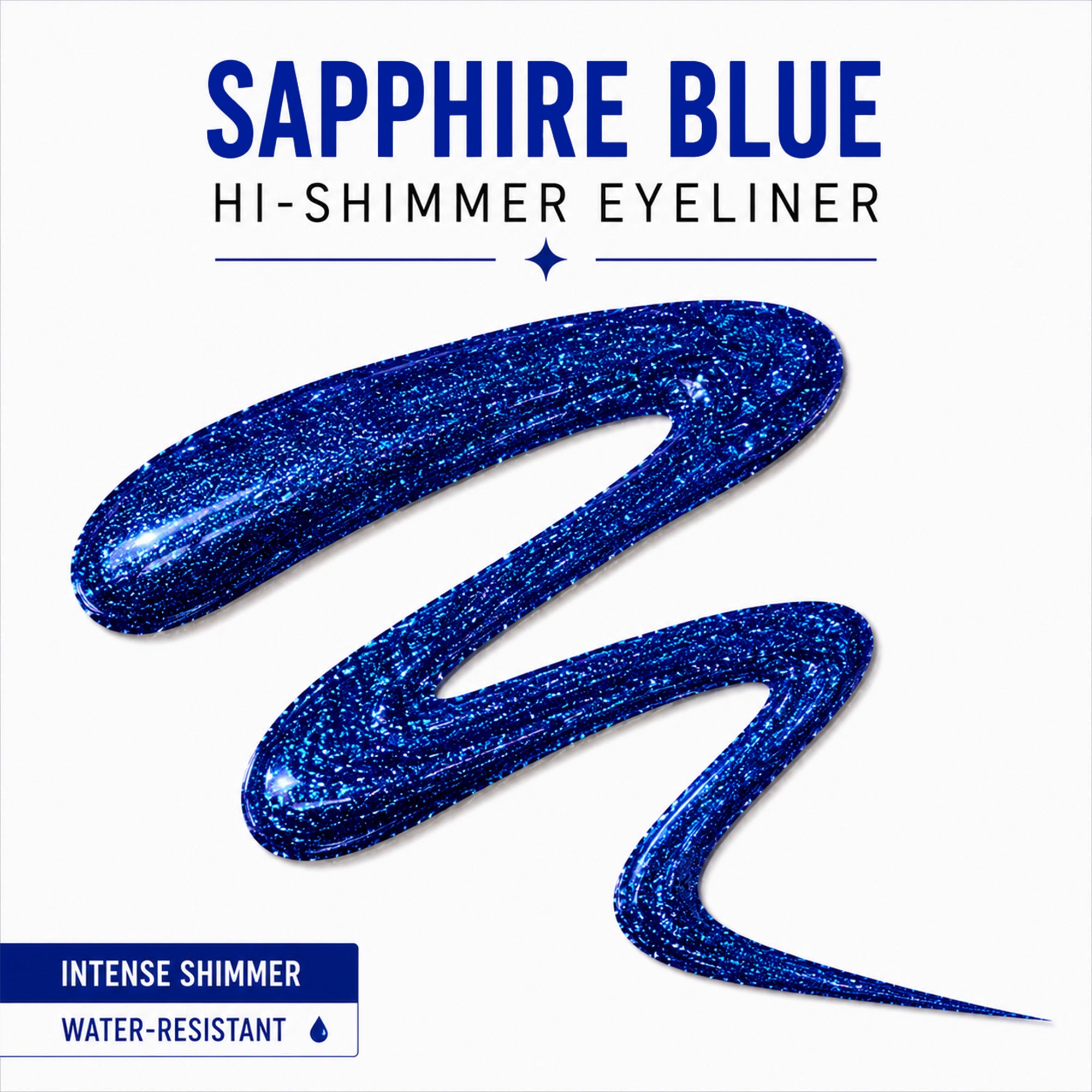 Sapphire Blue Ultra-Define Shimmer Liquid Eyeliner | Waterproof, Long-Lasting Formula with Argan Oil
