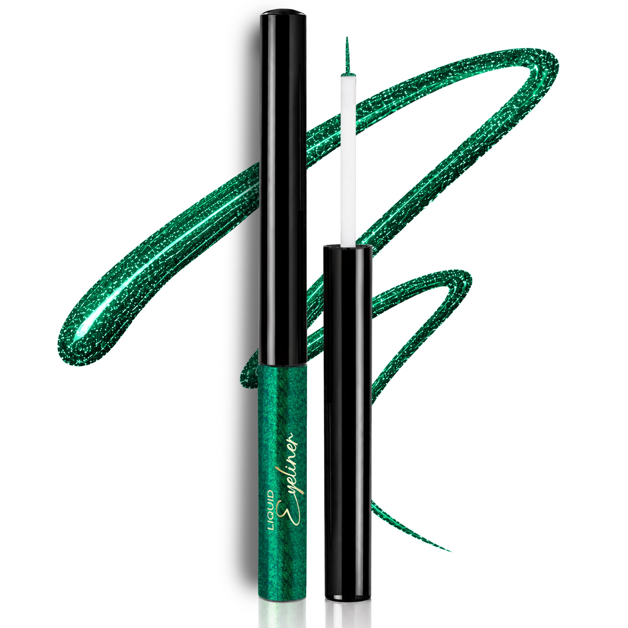 Emerald Green Ultra-Define Shimmer Liquid Eyeliner | Waterproof, Long-Lasting Formula with Argan Oil