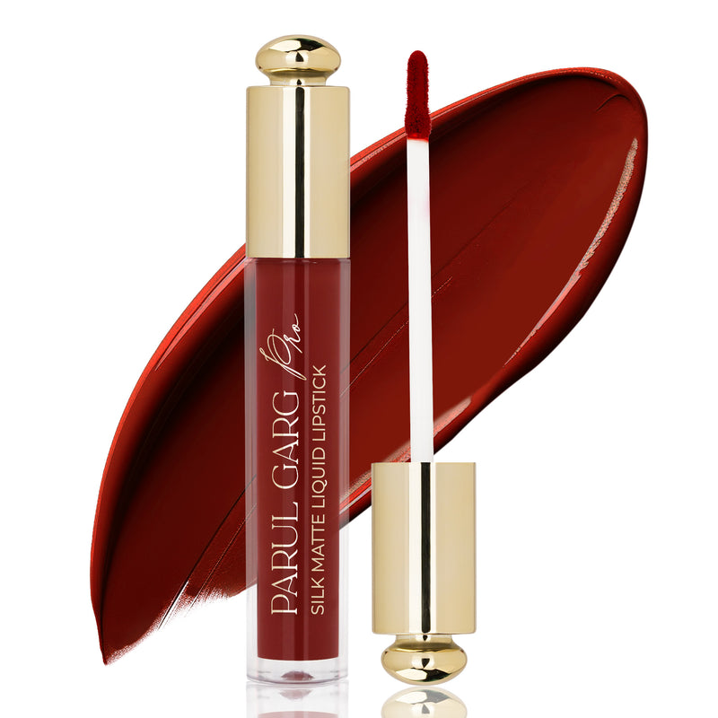 Hibiscus 01 Silk Matte Liquid Lipstick | Long-Lasting Matte for Indian Skin | Parul Garg Beauty