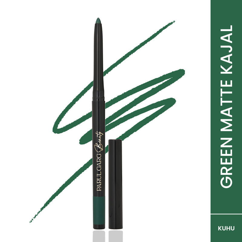 Kuhu Green Matte Bold Define Kajal | Smudge-Proof Long-Lasting | Parul Garg Beauty