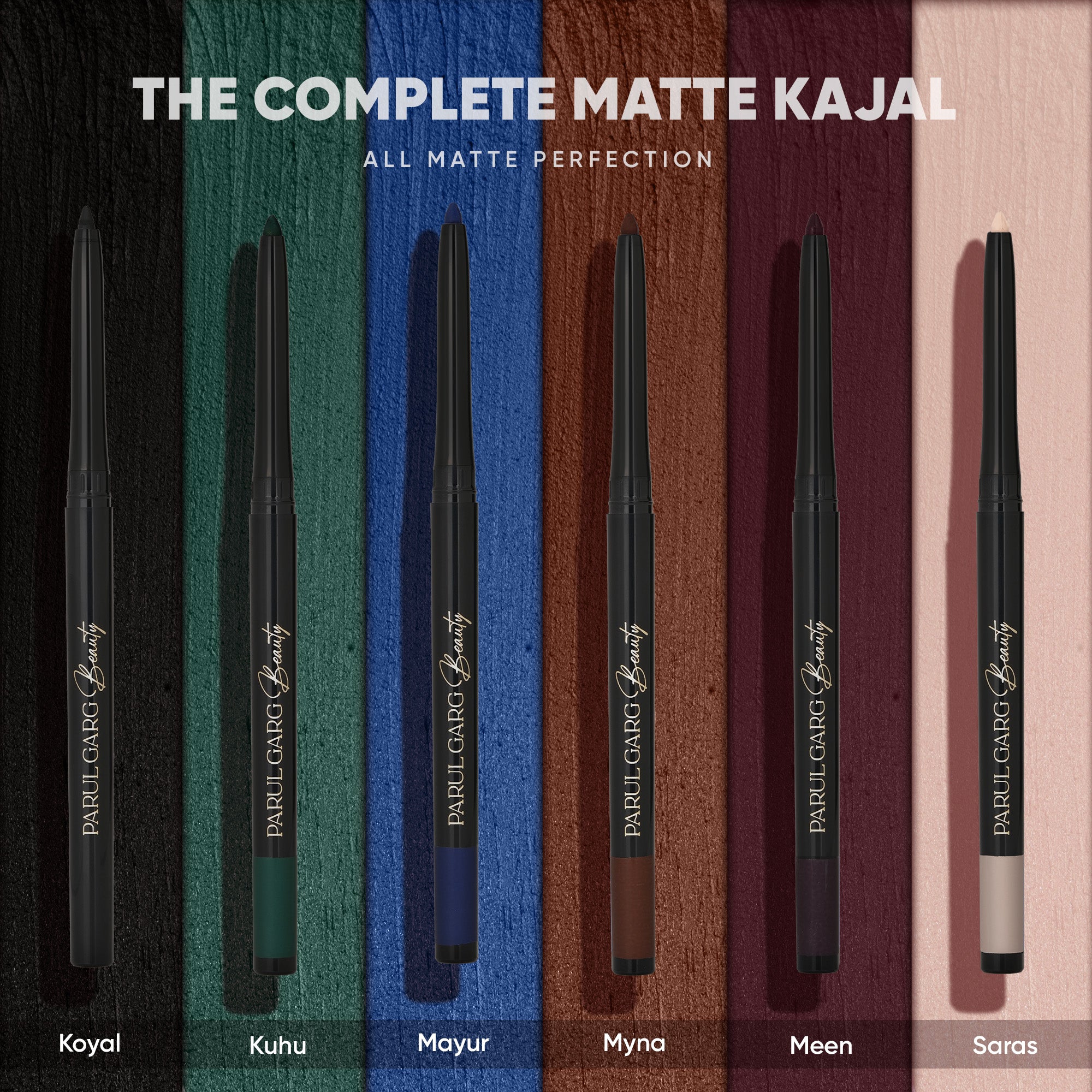The Complete Matte Kajal Pack of Six