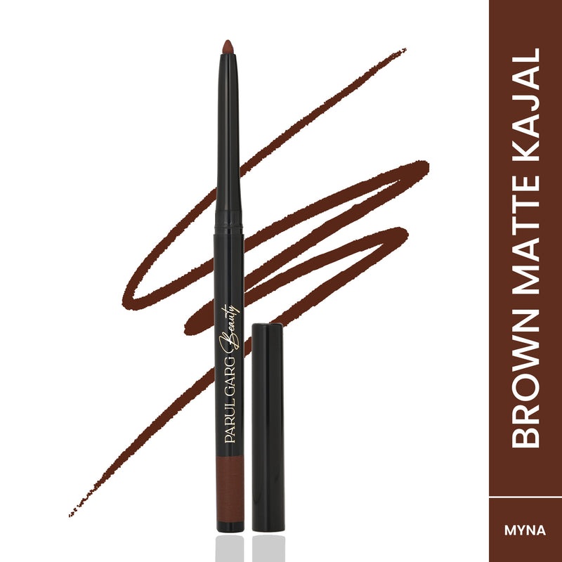 Myna Rich Brown Matte Bold Define Kajal | Smudge-Proof Long-Lasting | Parul Garg Beauty