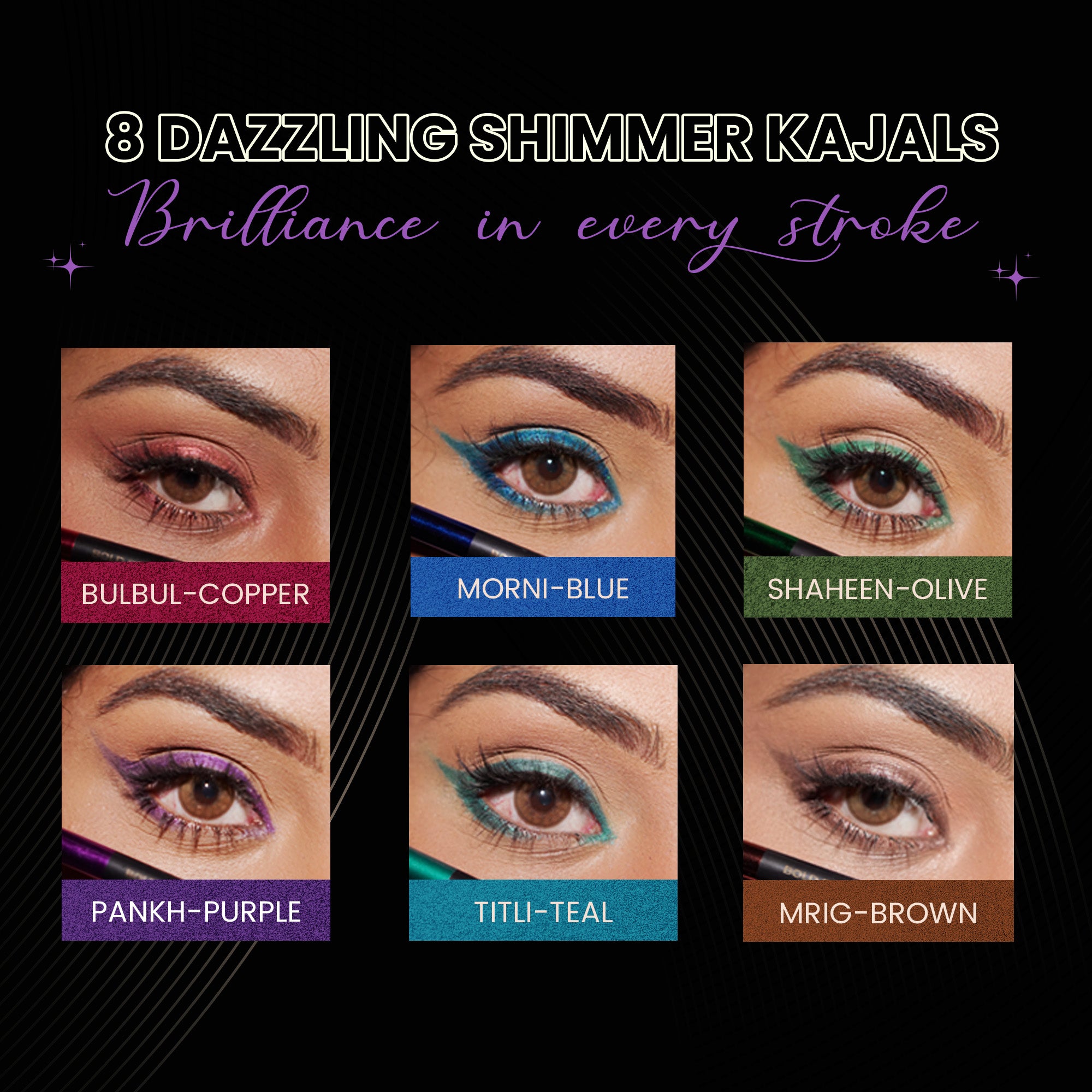 Pankh - Purple Shimmer Bold Define Kajal