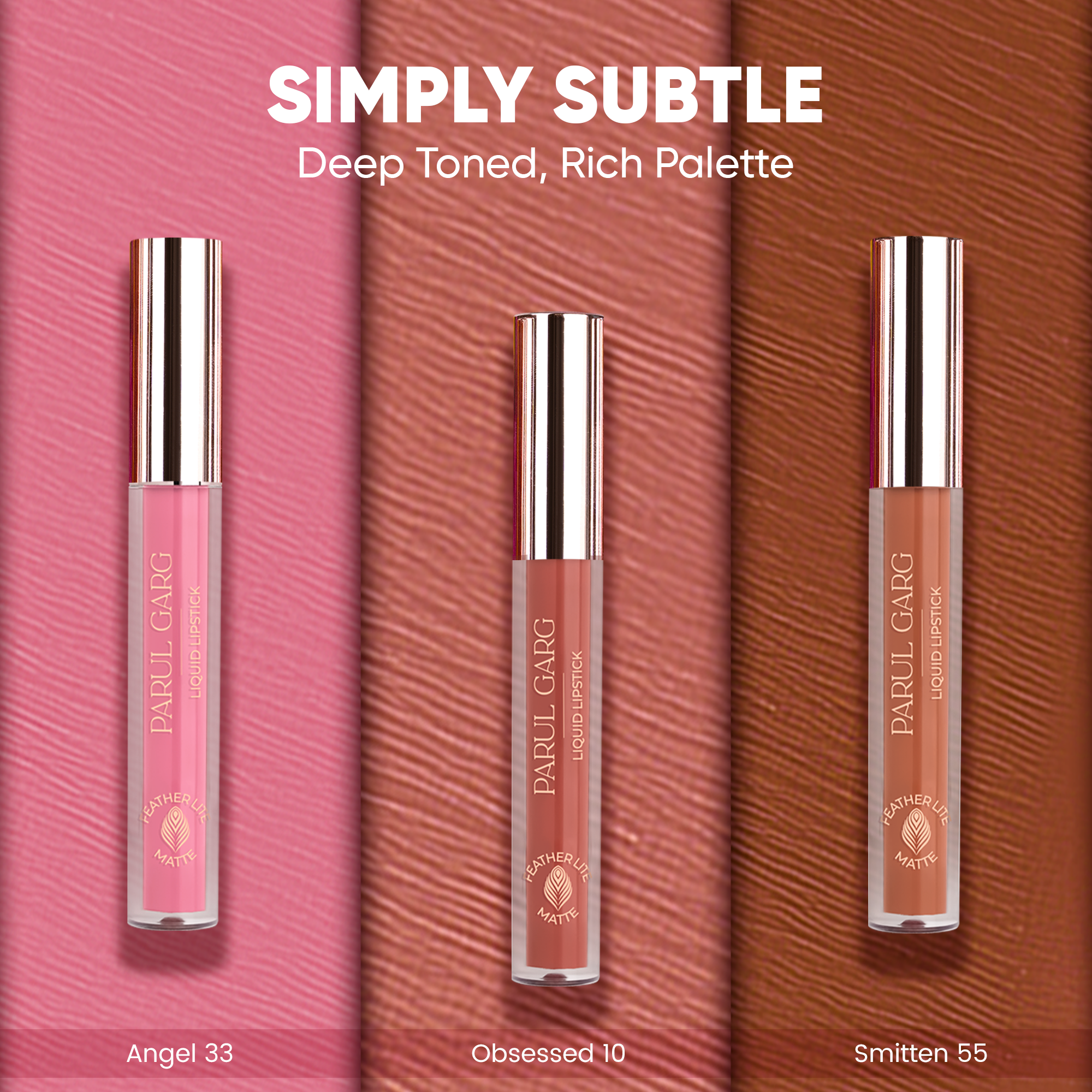Simply Subtle: 3 Daily Elegance Liquid Lipsticks