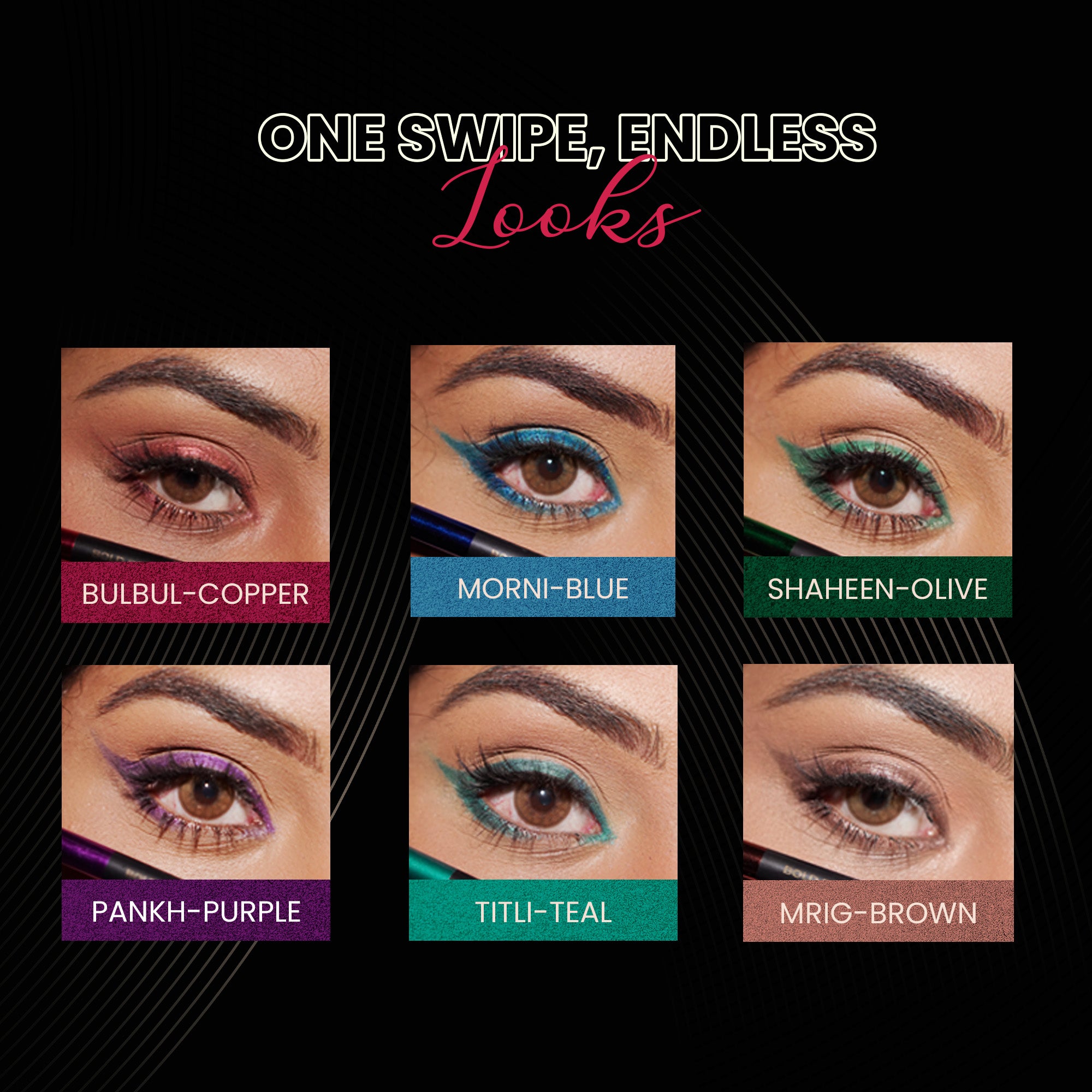 The Luxe Shimmer Kajal Pack of Six