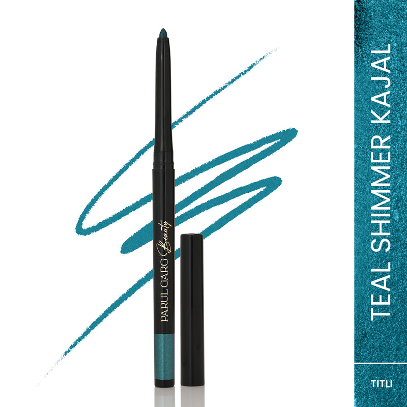 Titli Teal Shimmer Bold Define Kajal | Festive Eye Look | Parul Garg Beauty