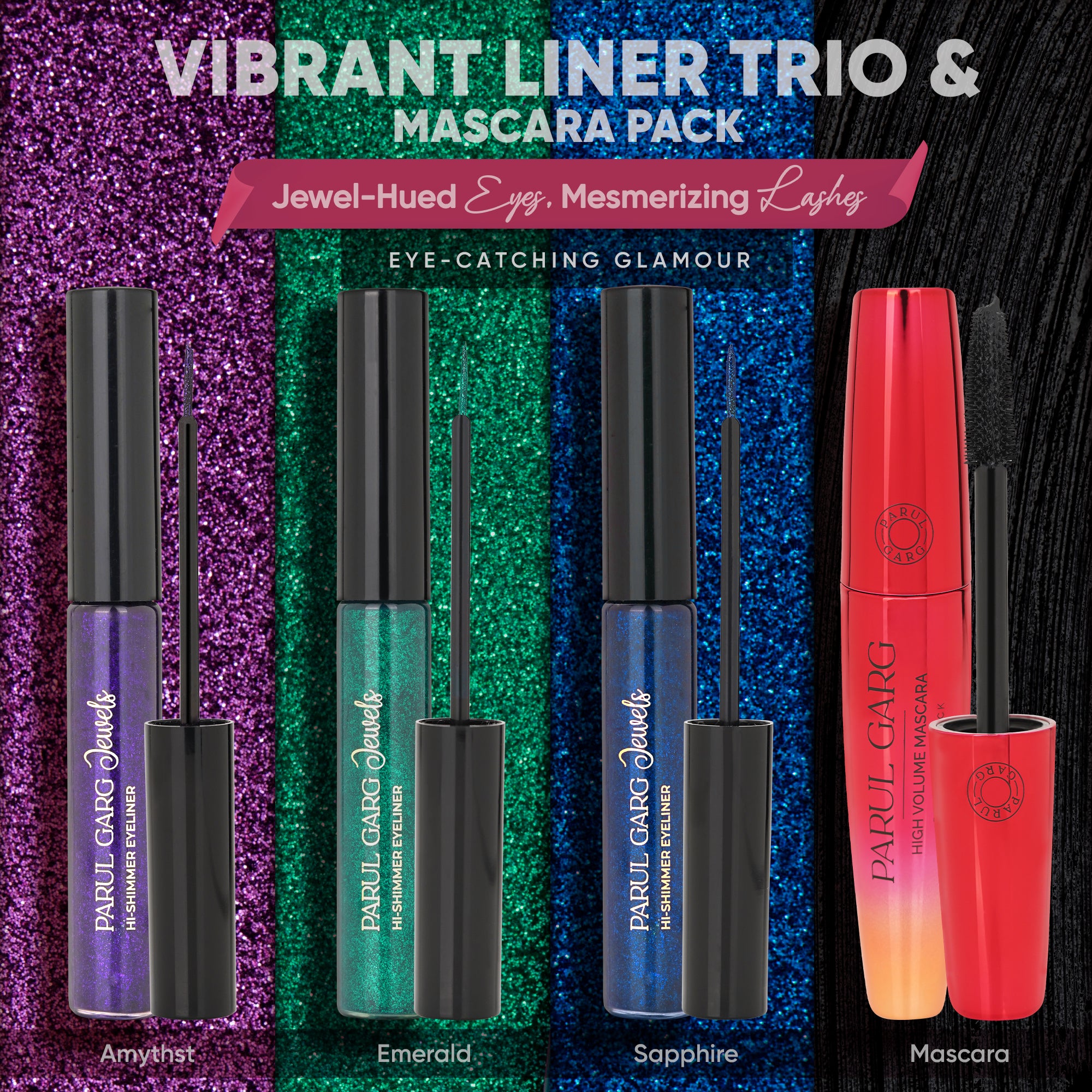 Vibrant Liner Trio & Mascara Pack