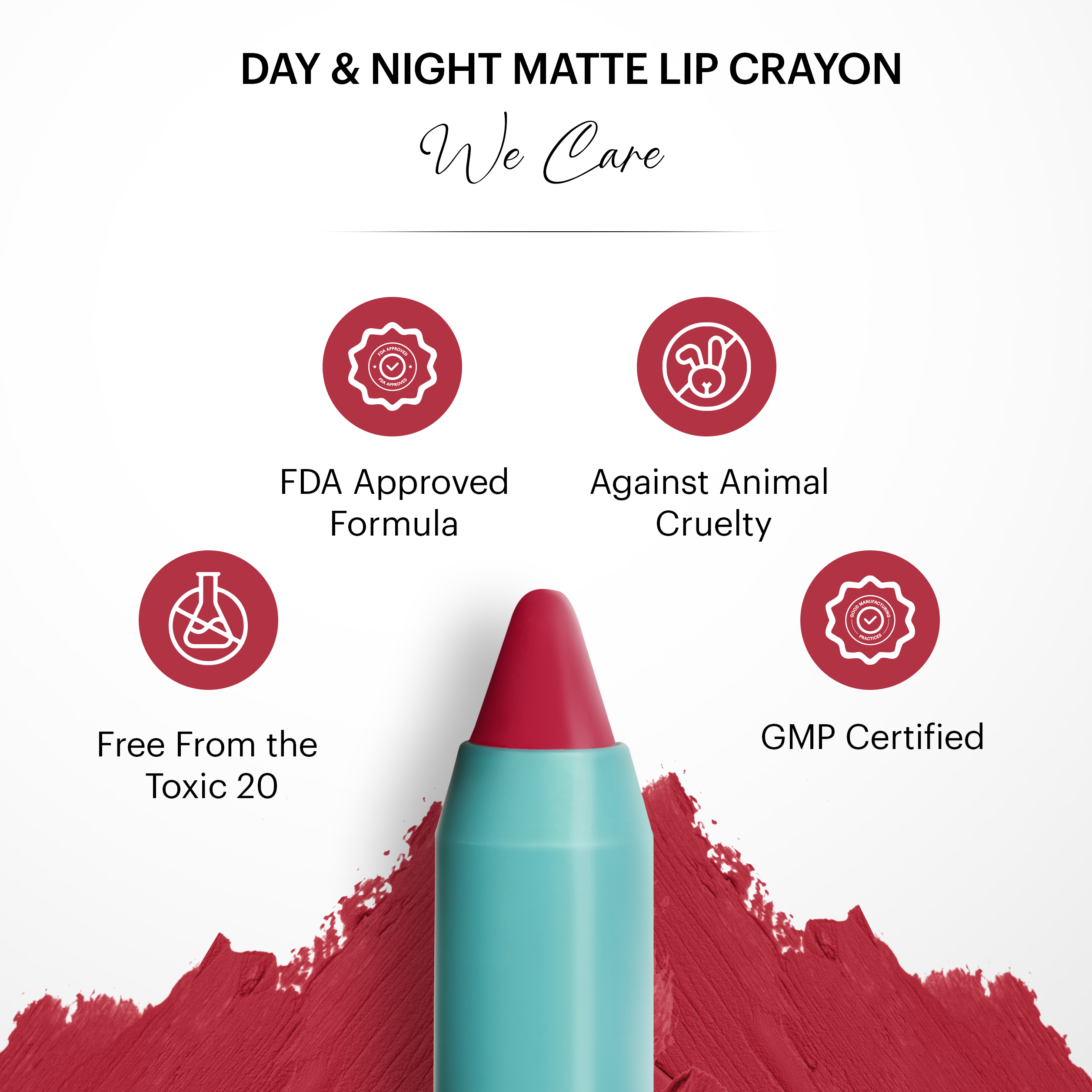 Day & Night Matte Lip Crayon Shade: Cheerleader 24
