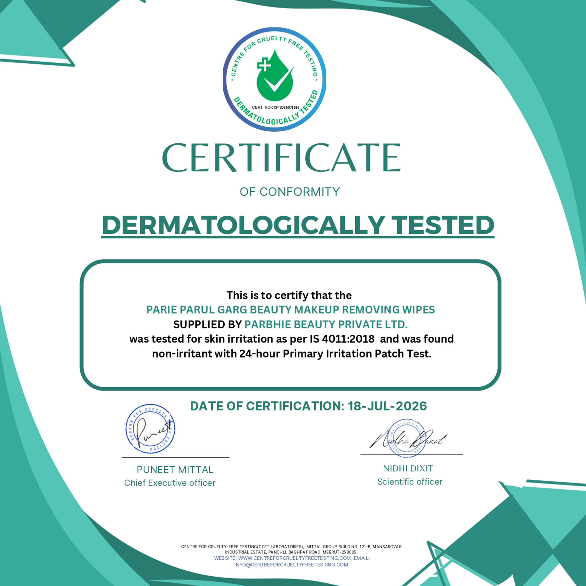 Makeup Removing Wipes | Removes Makeup & Dirt | Pack of 30