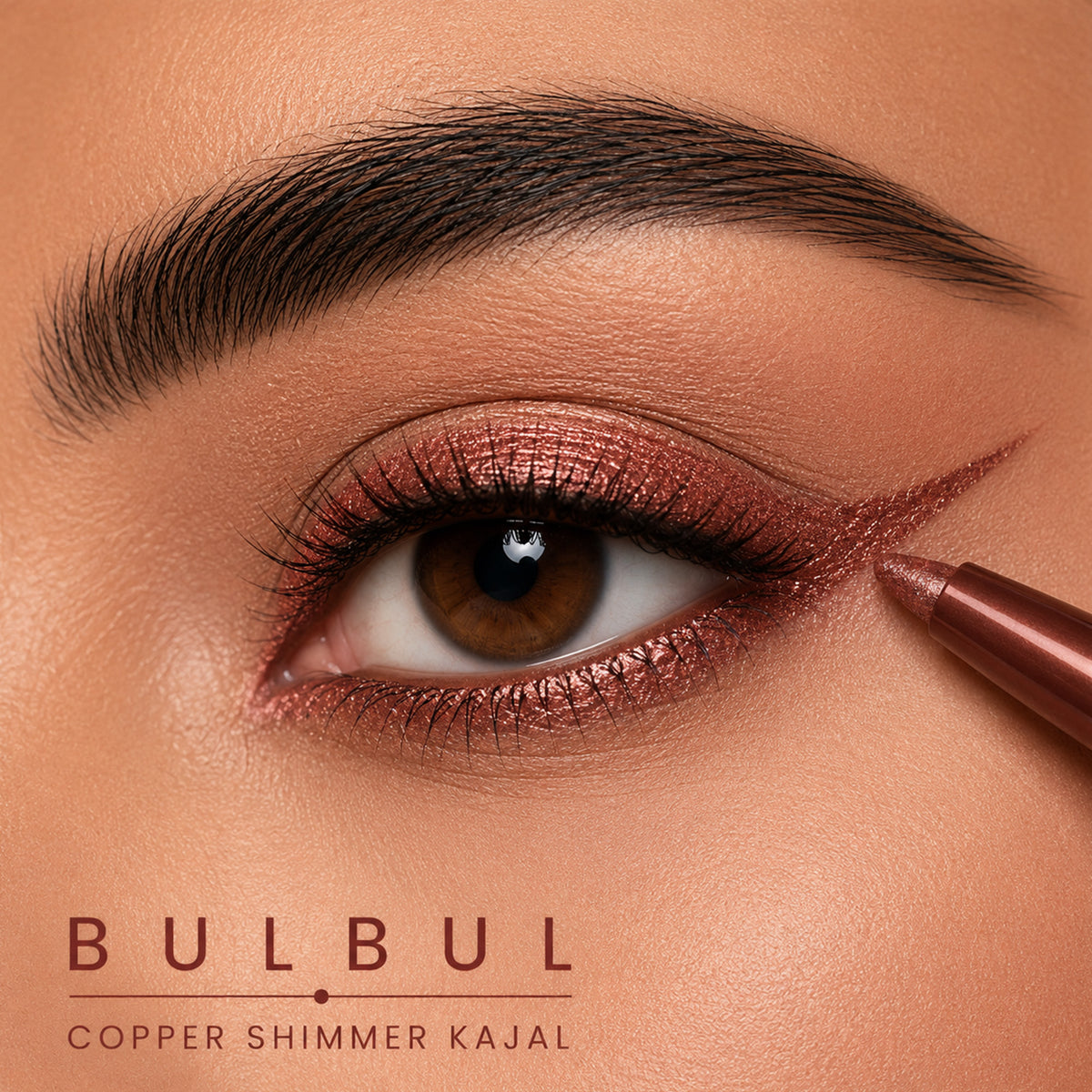Bulbul Copper Shimmer Kajal | Bold Define | Rich Colour & Dazzling Shine | Long-Lasting & Smudge-Proof