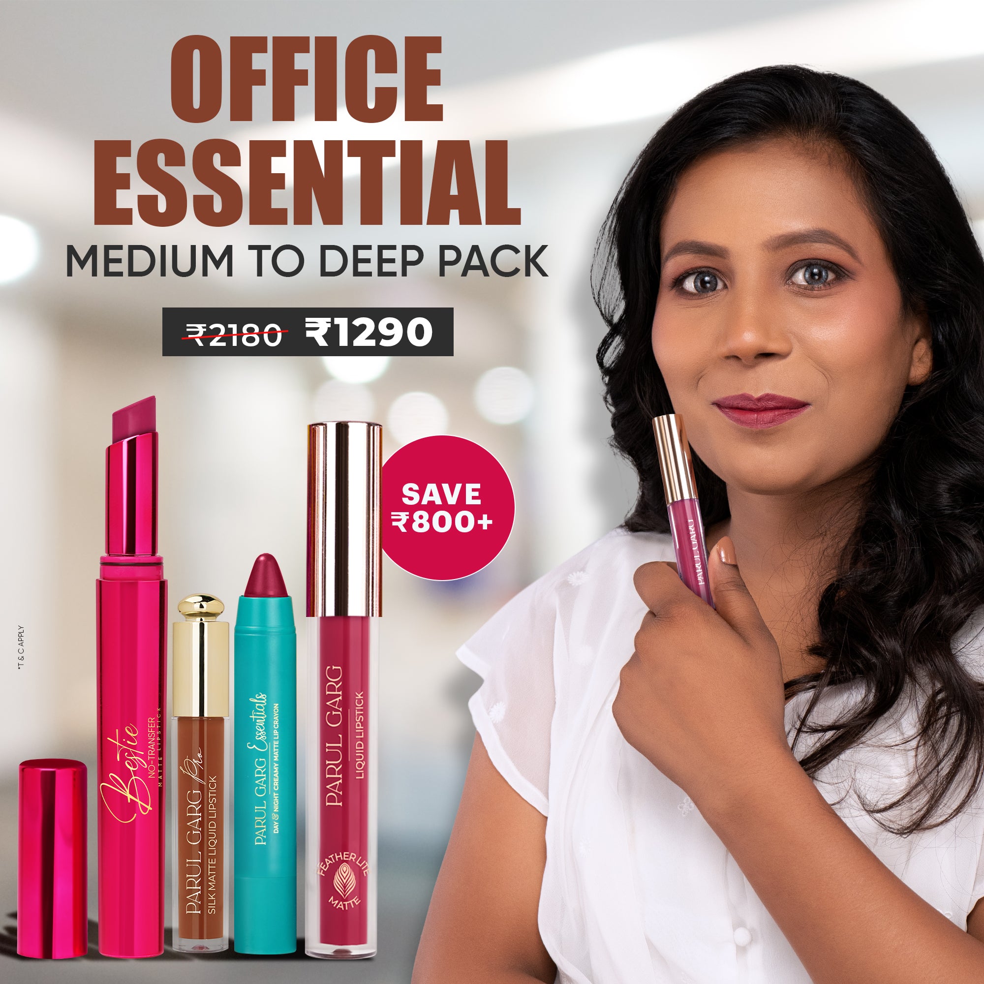 Office Essentials: Medium to Deep Lipshade Pack