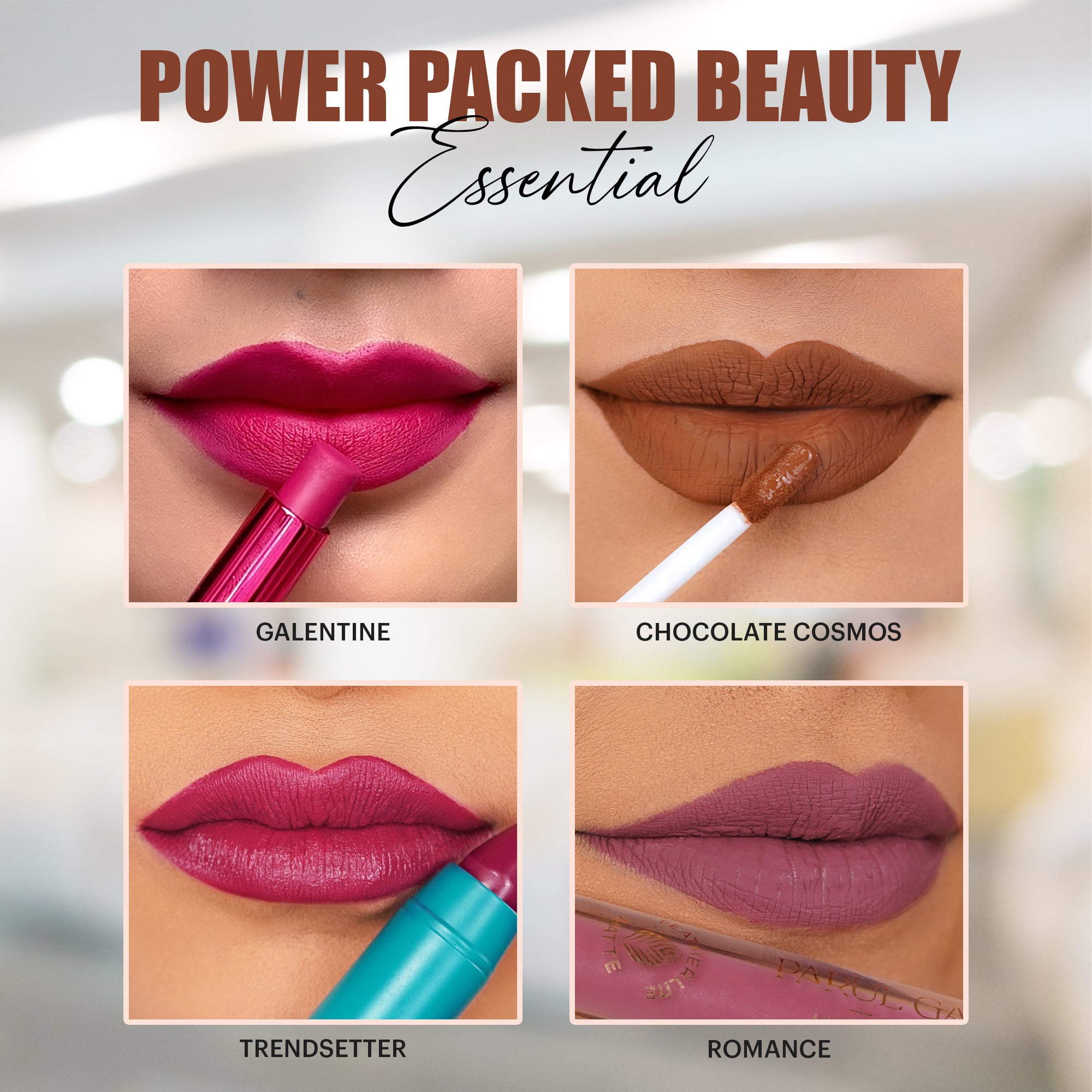 Office Essentials: Medium to Deep Lipshade Pack