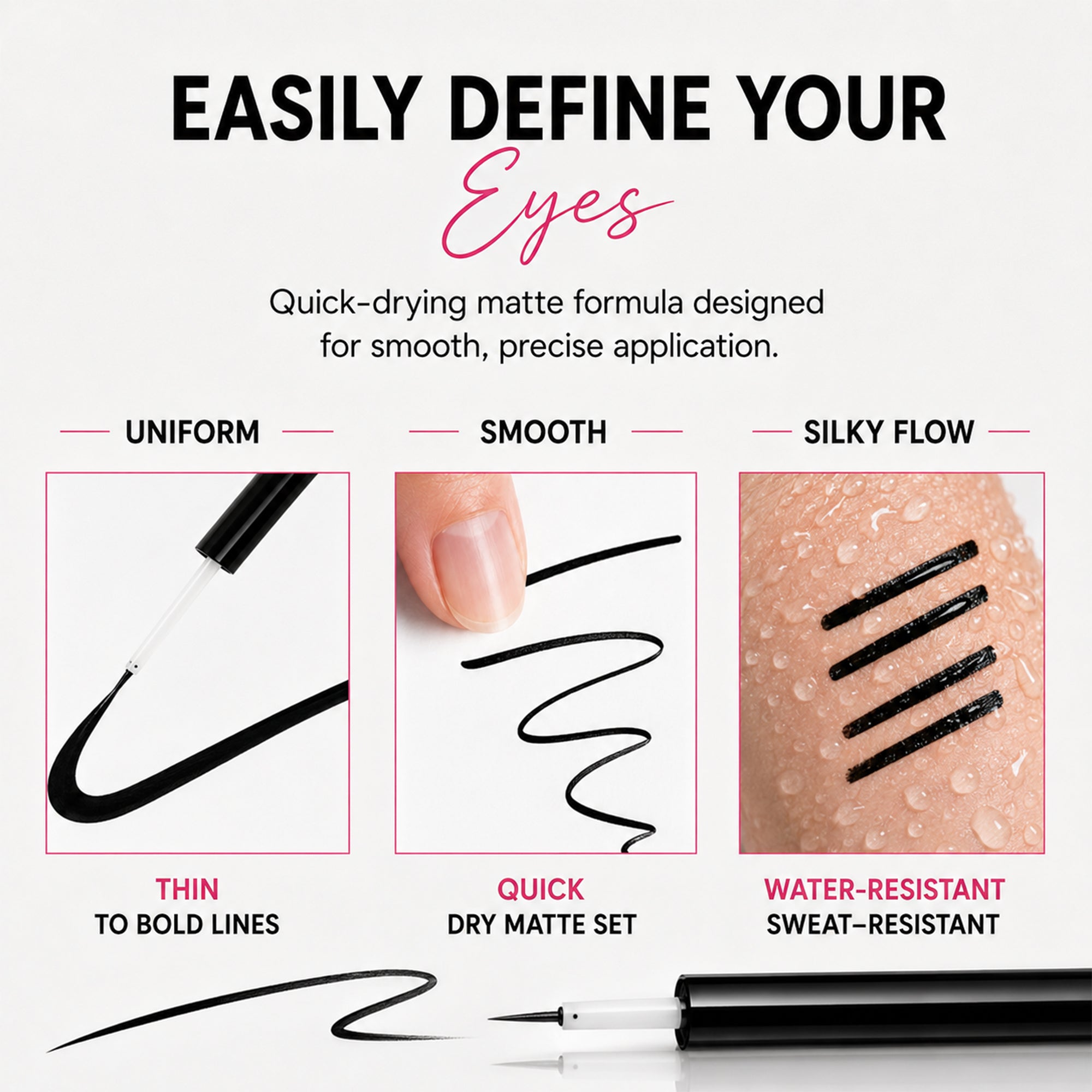 Ultra-Define Matte Eyeliner - Black