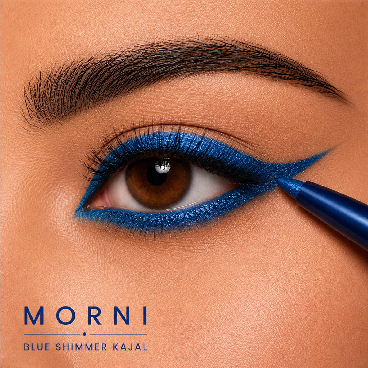 Morni Blue Shimmer Kajal | Bold Define | Rich Colour & Dazzling Shine | Long-Lasting & Smudge-Proof