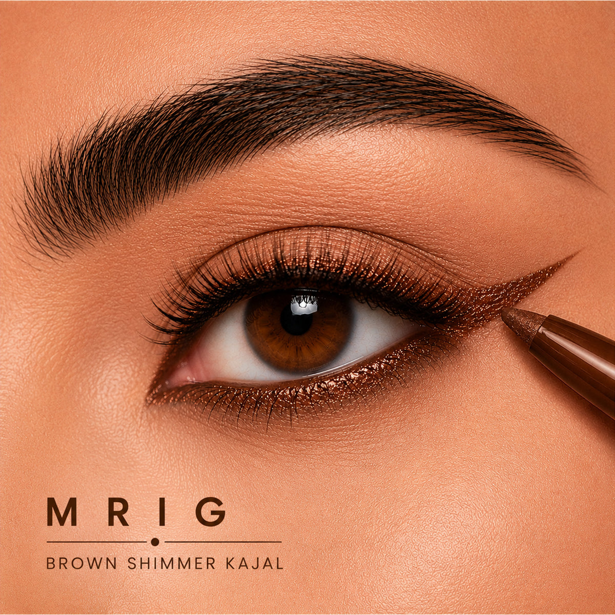 Mrig Brown Shimmer Kajal | Bold Define | Rich Colour & Dazzling Shine | Long-Lasting & Smudge-Proof