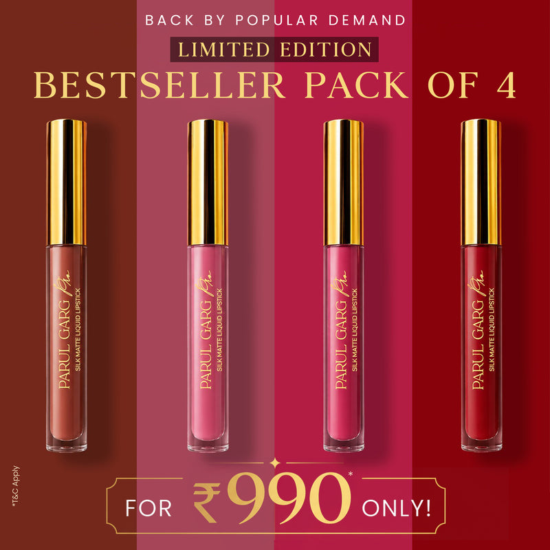 Limited Edition Bestseller Silk Matte Liquid Lipstick | Pack of 4