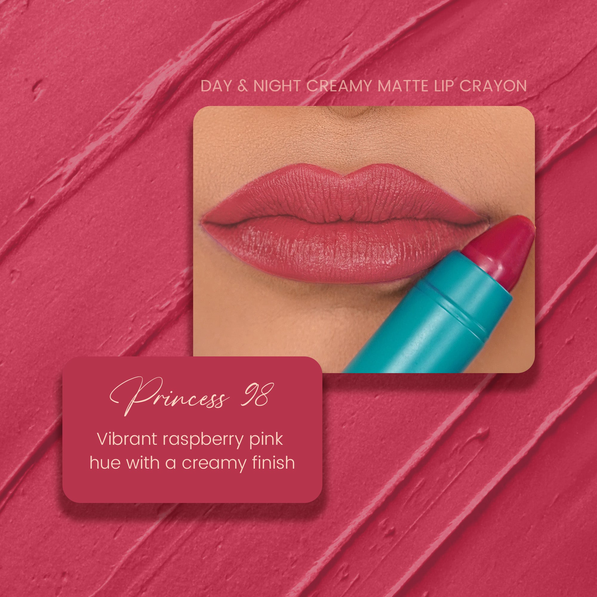 Parul Garg Beauty Creamy Matte Lip Crayon Princess 98 - Packaging Detail | Parul Garg Beauty