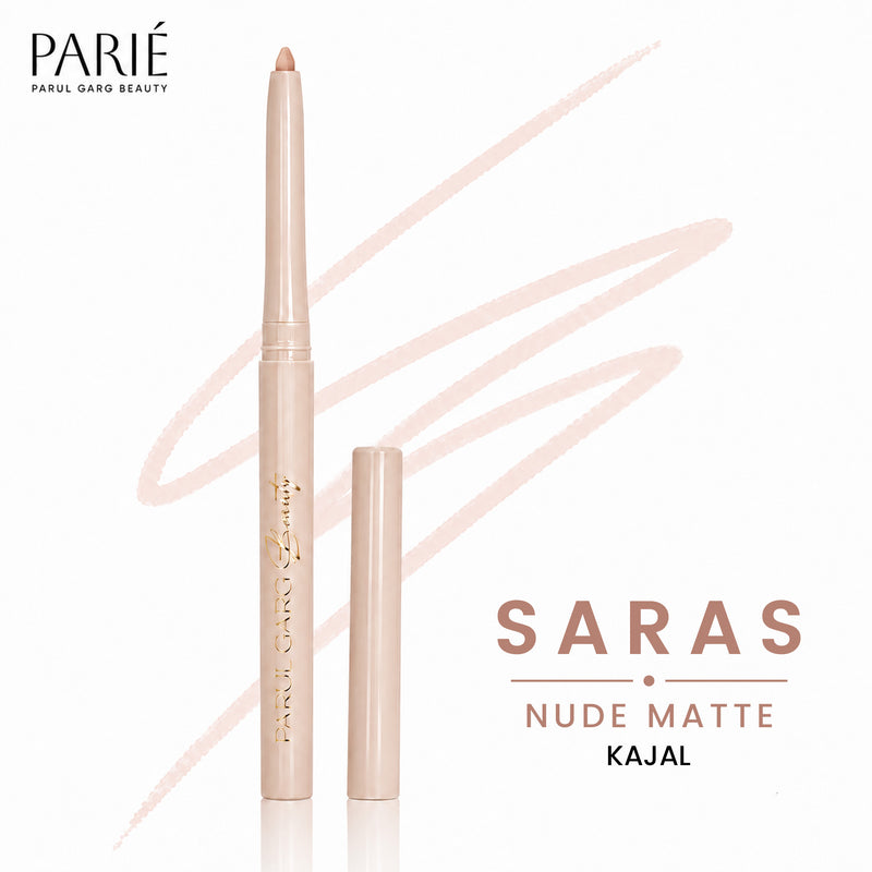 Saras Classic Nude Matte Kajal | Bold Define | Long-Lasting & Smudge-Proof