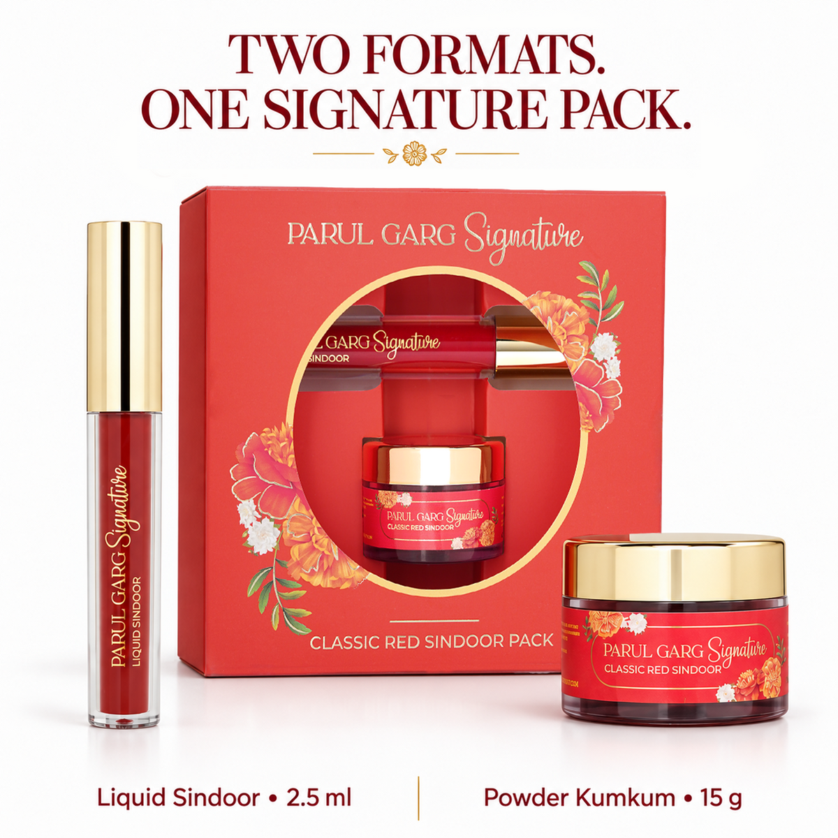 Signature Sindoor Pack: Liquid & Powder (KumKum)