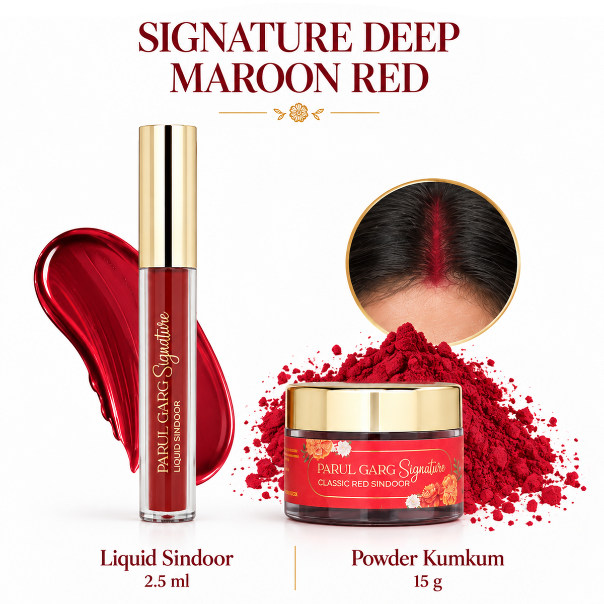 Signature Sindoor Pack: Liquid & Powder (KumKum)