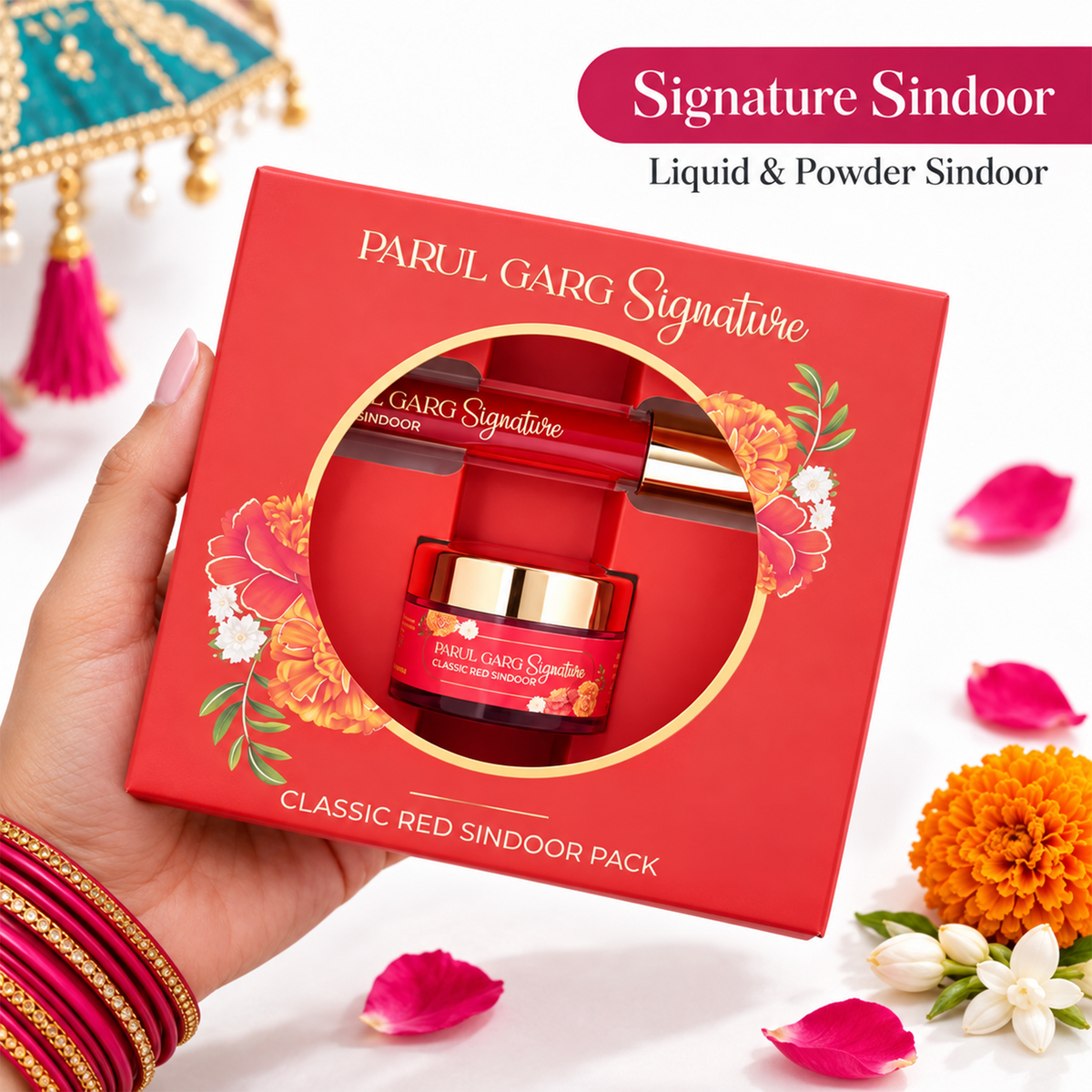 Signature Sindoor Pack: Liquid & Powder (KumKum)