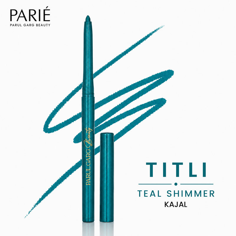 Titli Teal Shimmer Kajal | Bold Define | Rich Colour & Dazzling Shine | Long-Lasting & Smudge-Proof