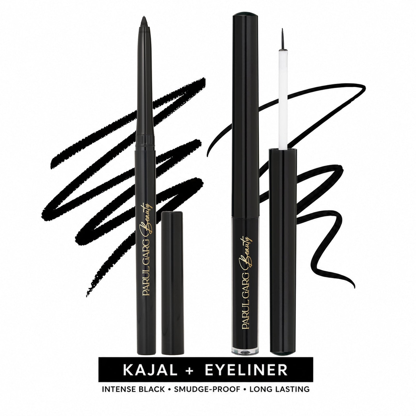 Black Matte Kajal & Eyeliner Duo - गहरा काला, स्मज-प्रूफ, लॉन्ग-लास्टिंग