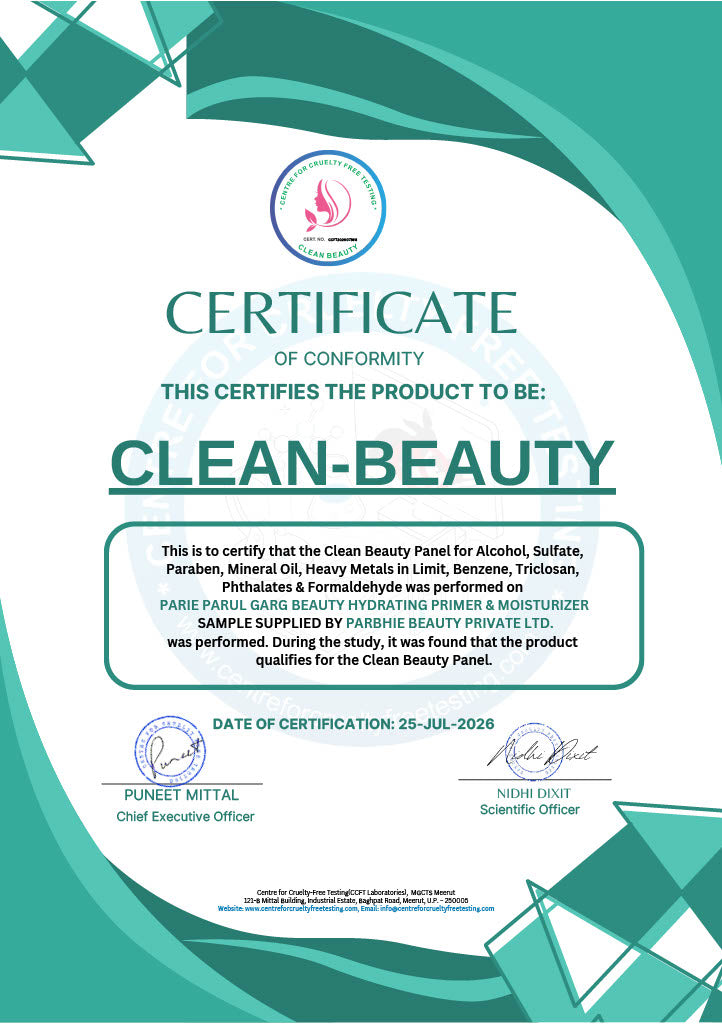 Clean Beauty certificate