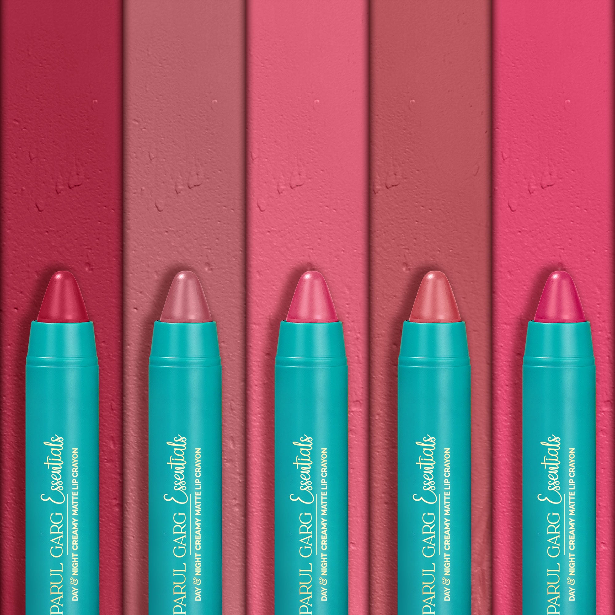 Dusky Elegance: Pack-of-Five Creamy Matte Lip Crayons