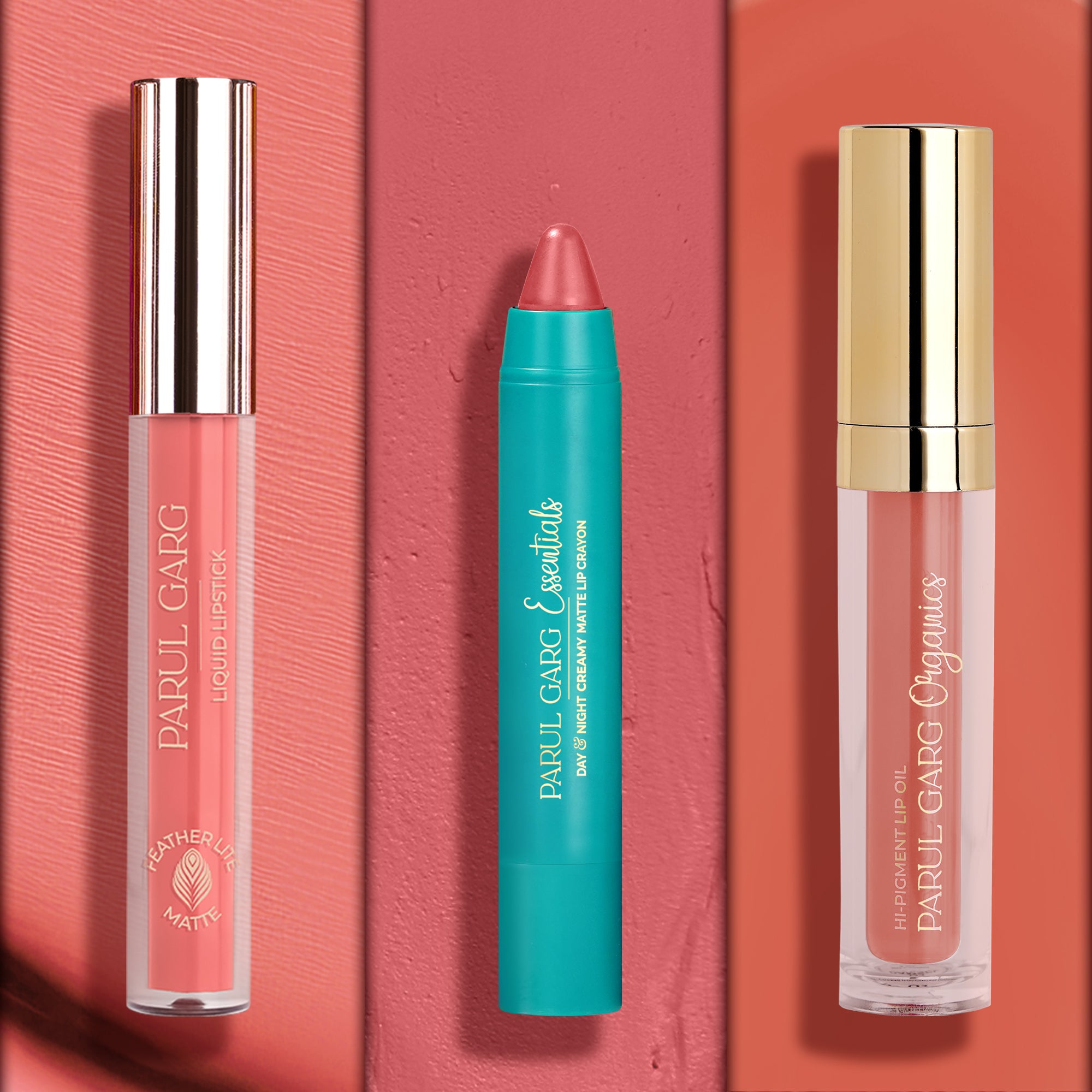Coral Pink Trio Lip Pack for Indian Beauties