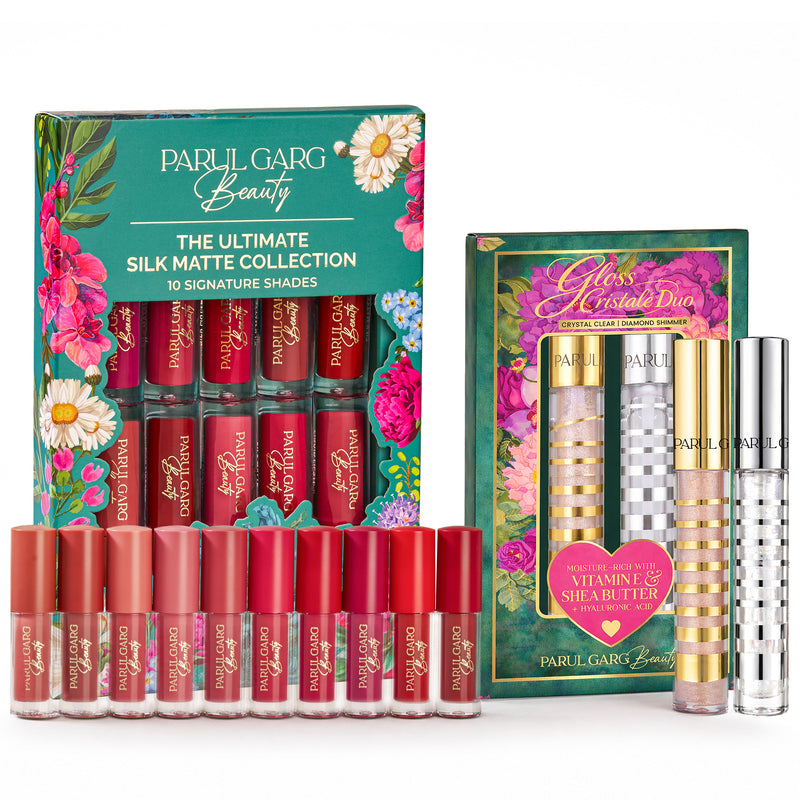 The Ultimate Matte + Gloss Lip Collection | Lipstick & Gloss Gift Set | Parul Garg Beauty