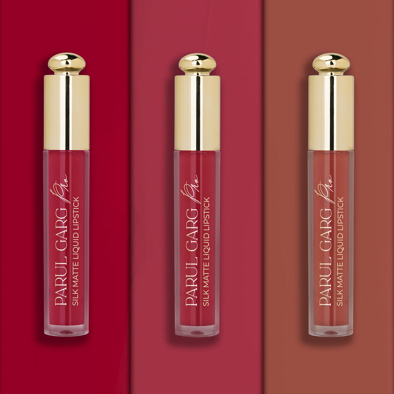 The Signature Trio of Bold Statement Lipsticks | 3 Bestselling Shades | Parul Garg Beauty