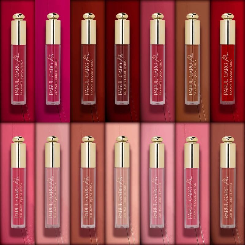 Ultimate Collection 14 Bestselling Silk Mattes - Product Flatlay | Parul Garg Beauty